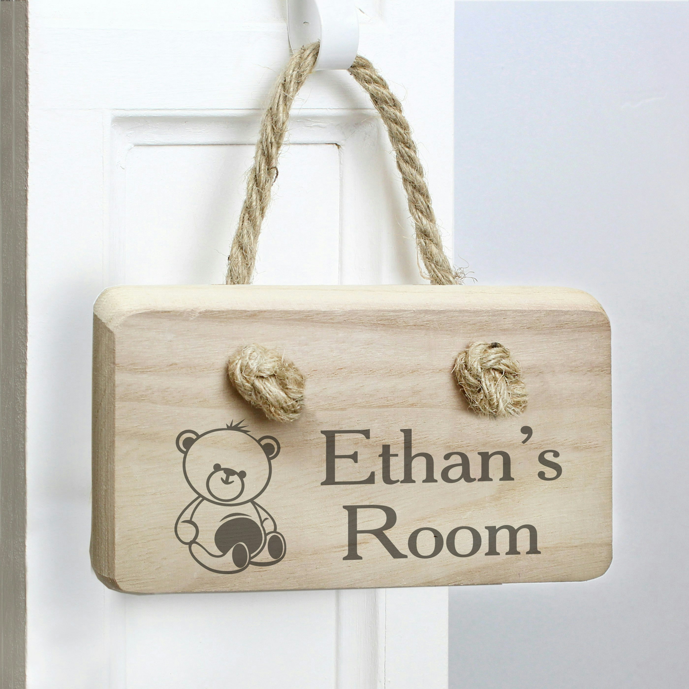 Rackhams Personalised Teddy Wooden Sign