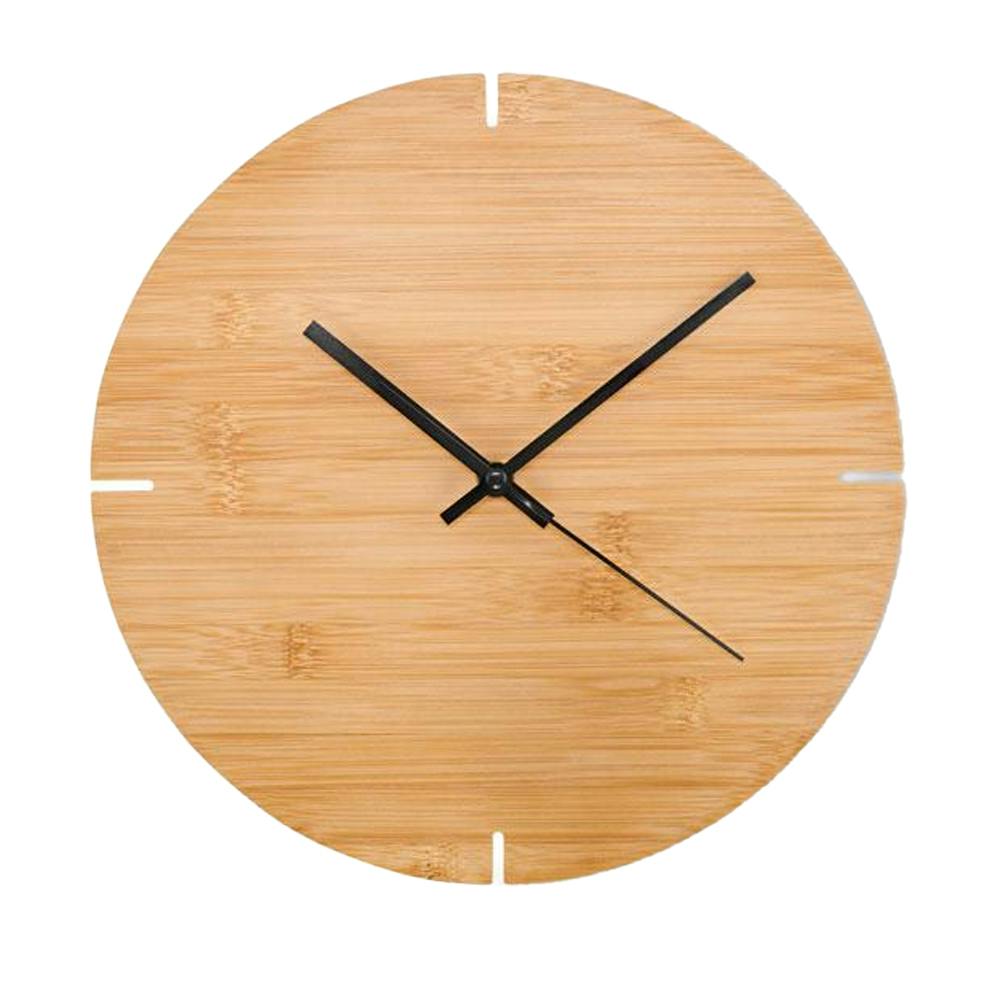 Midocean Esfere Bamboo Round Wall Clock - Wood - One Size - Wood - 100% Mixed