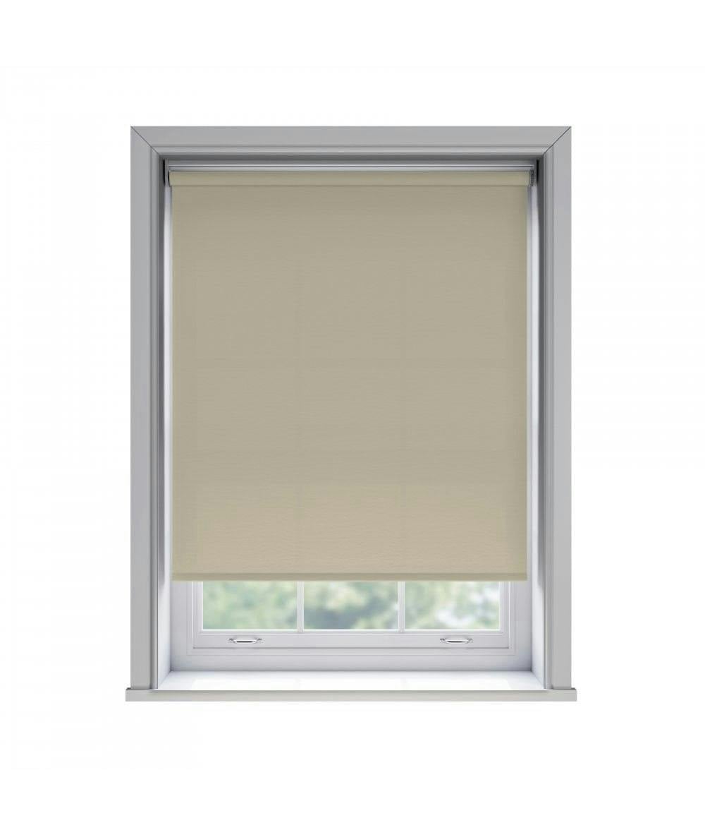 Rackhams Light No Drill Taupe Thermal Blackout Roller Blind (170Cm Drop) - 85Cm