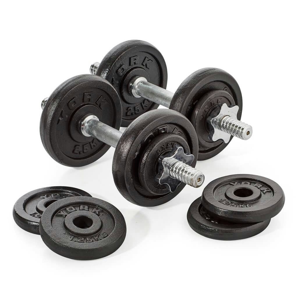York 20Kg Cast Iron Dumbbell Weight Set