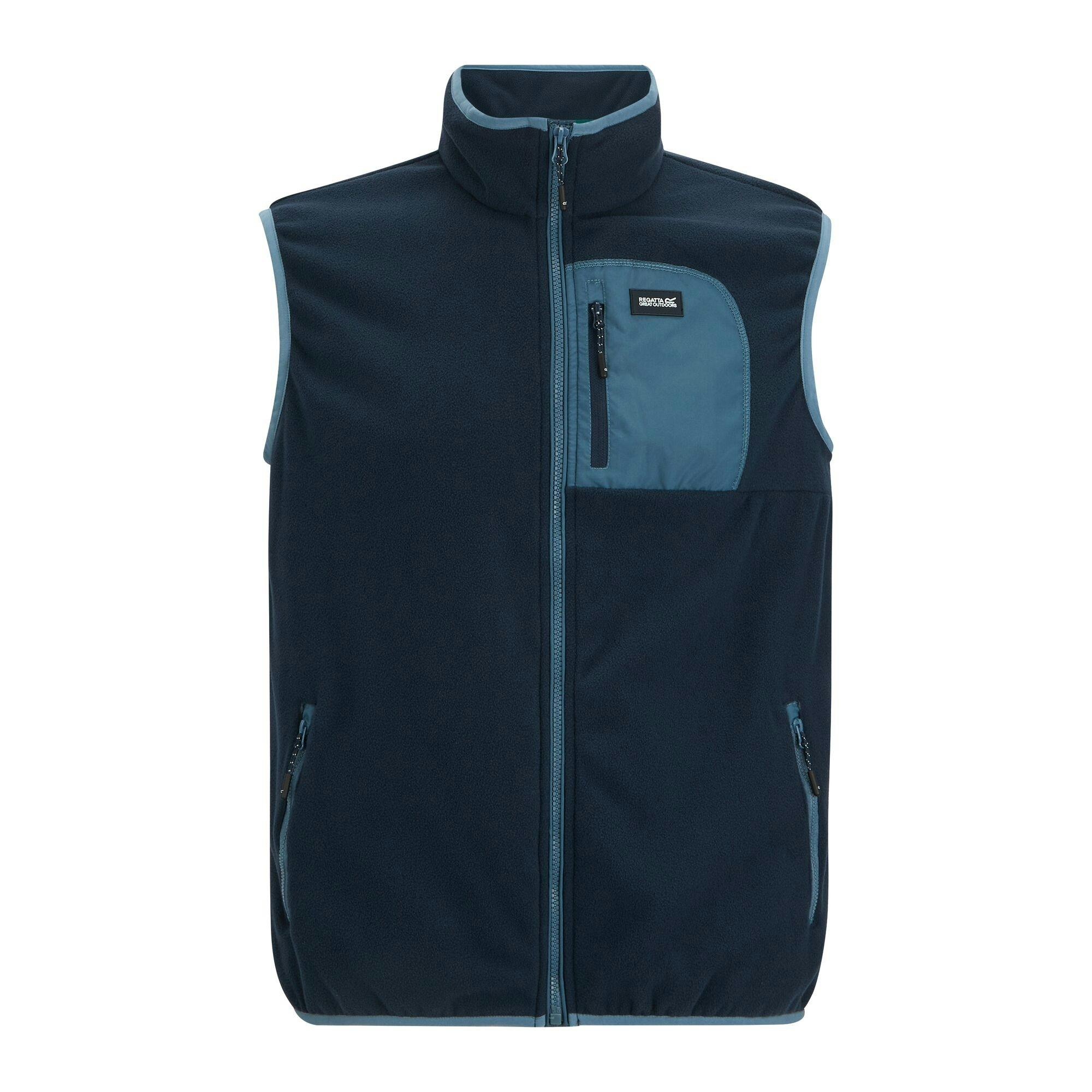 Regatta Men's Blue Professional Frankie Fleece Gilet - Navy/China - L - Navy/China - 70% Polyester/30% Recycled Polyester