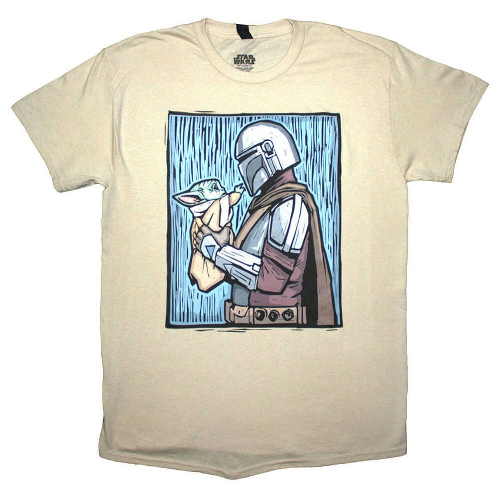 Paradiso Clothing Unisex Black Star Wars The Mandalorian Holding Grogu T Shirt - Xl