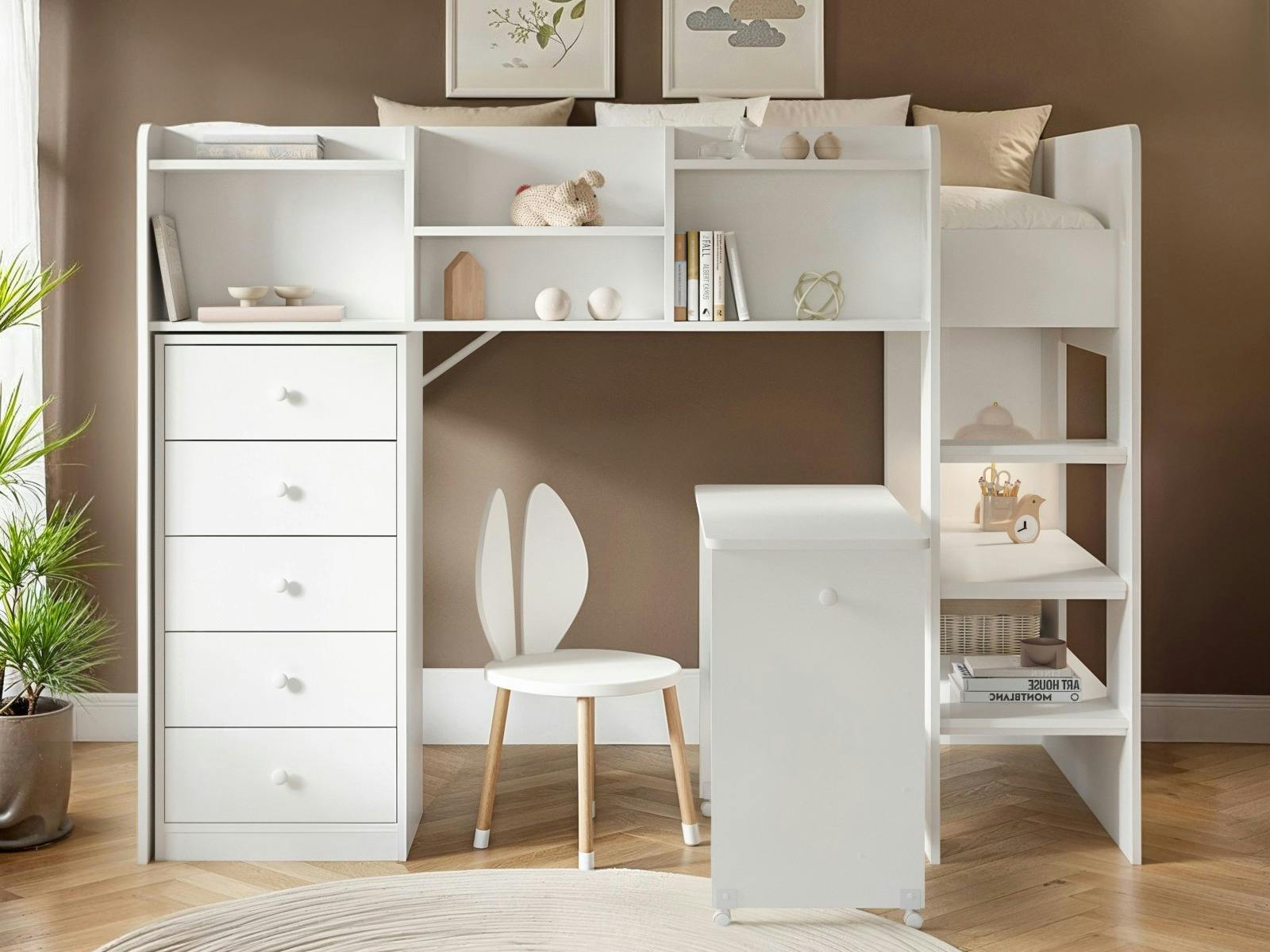 Rackhams White Wizard Junior Mid High Cabin Station With Storage - Single