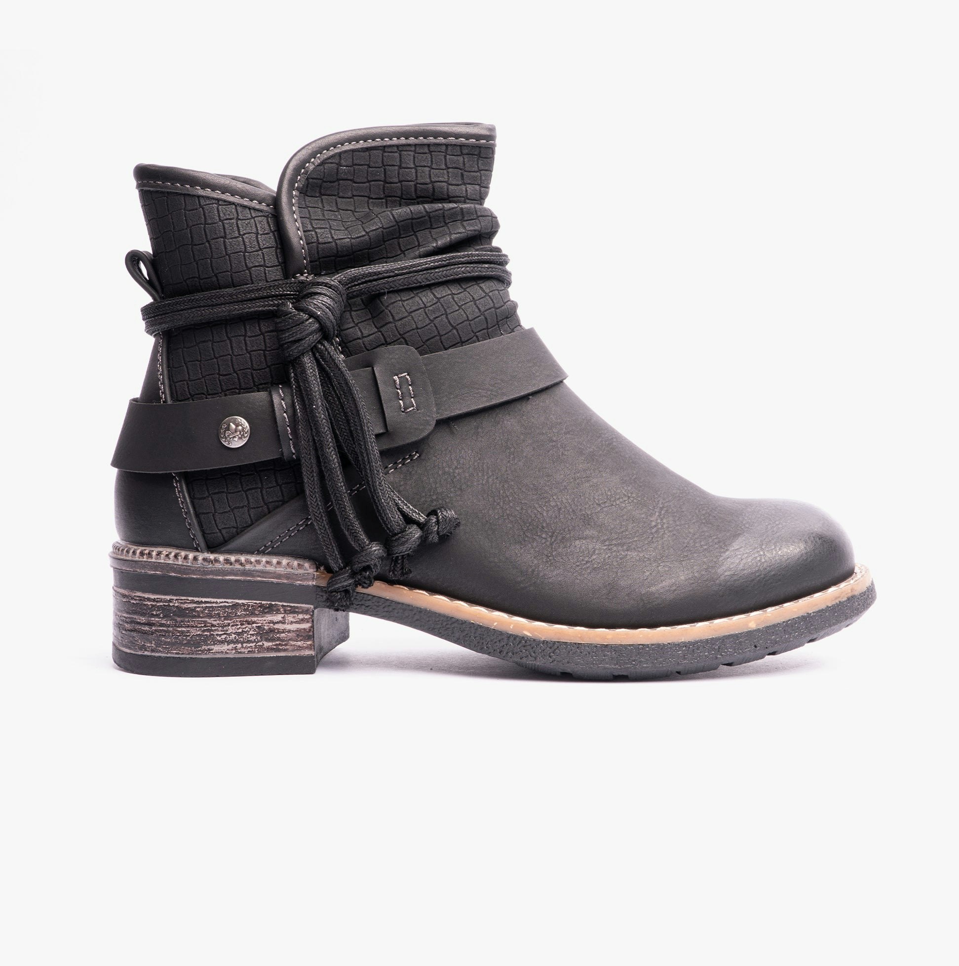 Rieker Women's Black 94689-00 Ankle Boots - Uk 6 / Eu 39