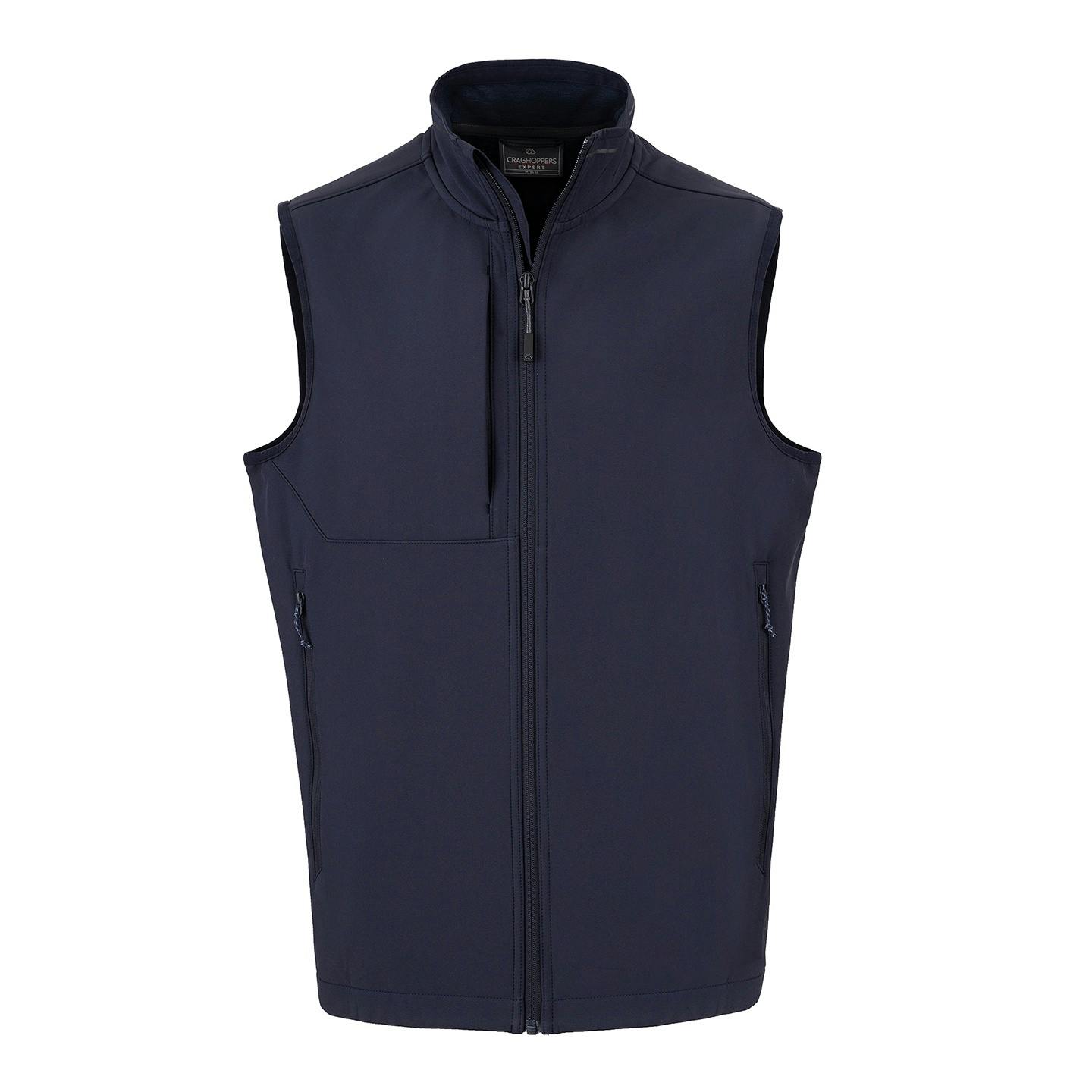 Craghoppers Men's Dark Expert Basecamp Softshell Vest - Navy - Xxl - Navy - 94% Recycled Polyester/6% Elastane