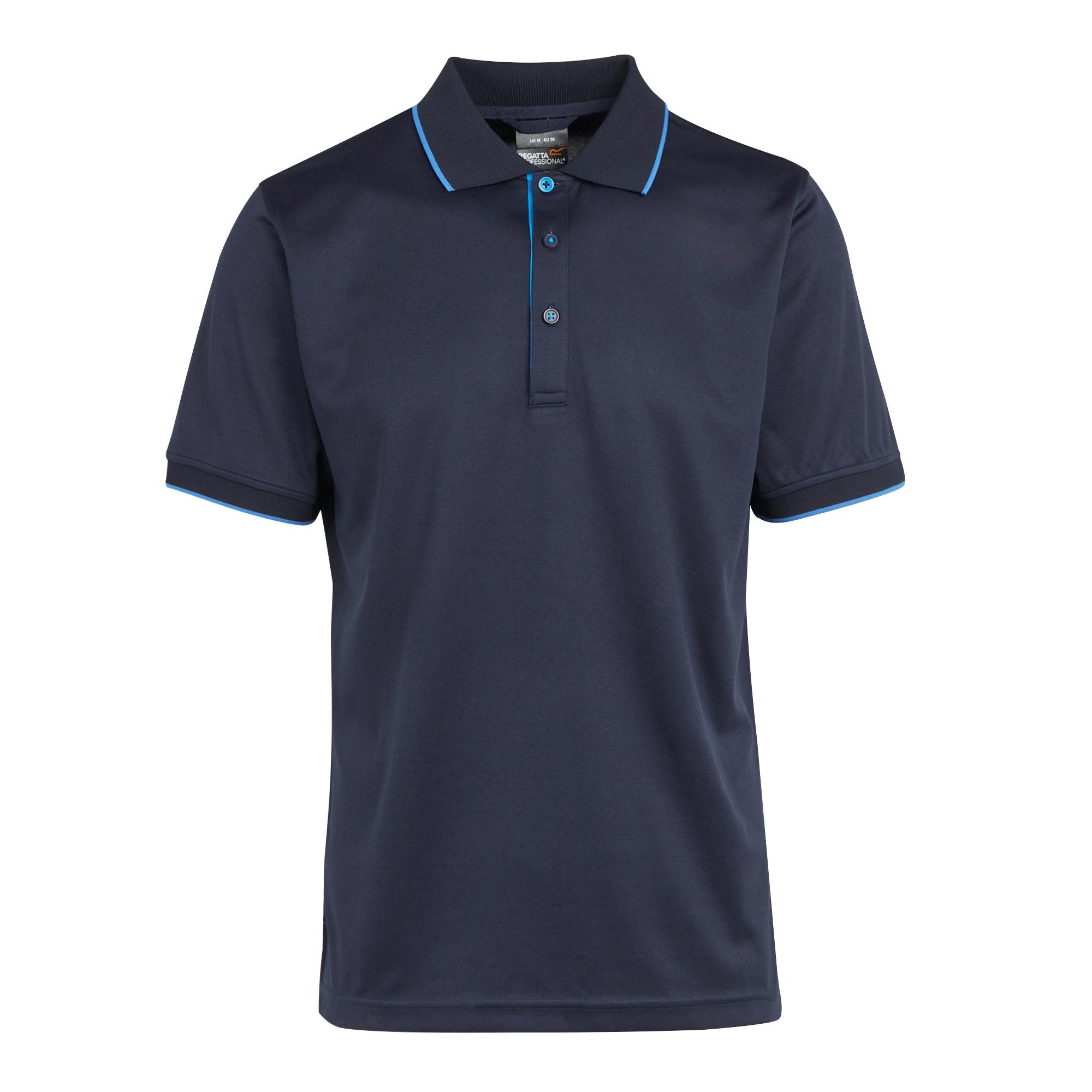 Regatta Men's Blue Professional Short-Sleeved Polo Shirt - Navy/French - 3XL - Navy/French - 100% Mixed