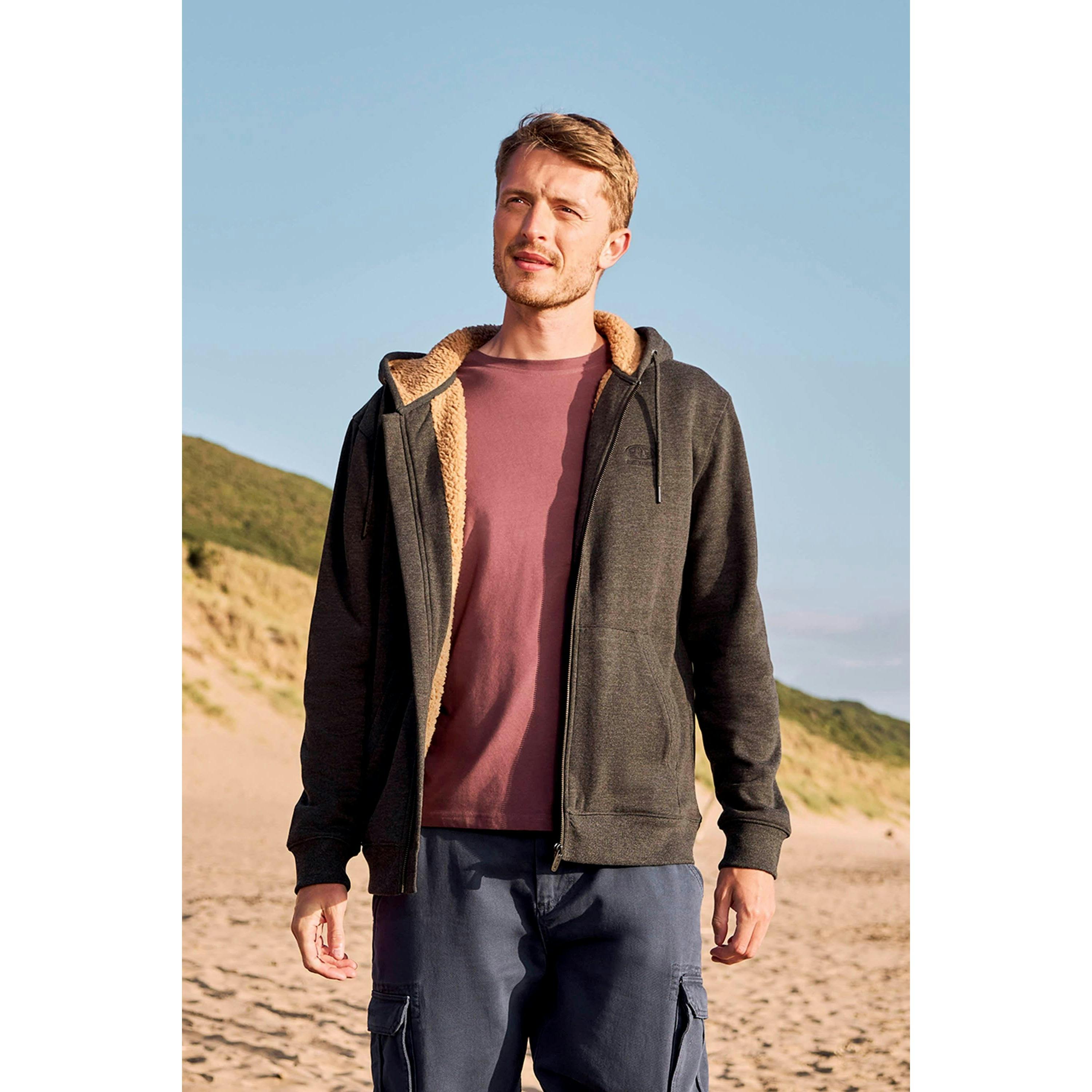 Animal Men's Samuel Organic Relaxed Fit Hoodie - Charcoal - Charcoal - M - 100% Organic Cotton
