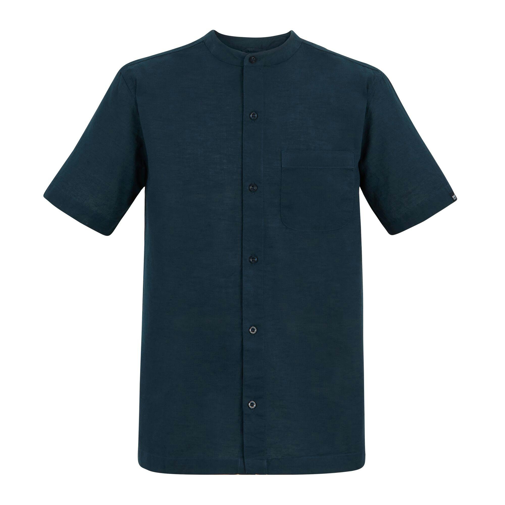 Regatta Men's Lovrey Shirt - Moonlight Denim - 3XL - Moonlight Denim - 90% Cotton/10% Linen