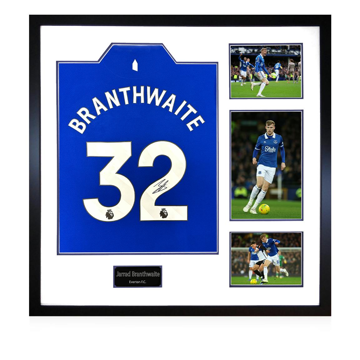 The Fan Cave Jarrad Branthwaite Signed Everton Shirt Elite Frame #1 - Image 6
