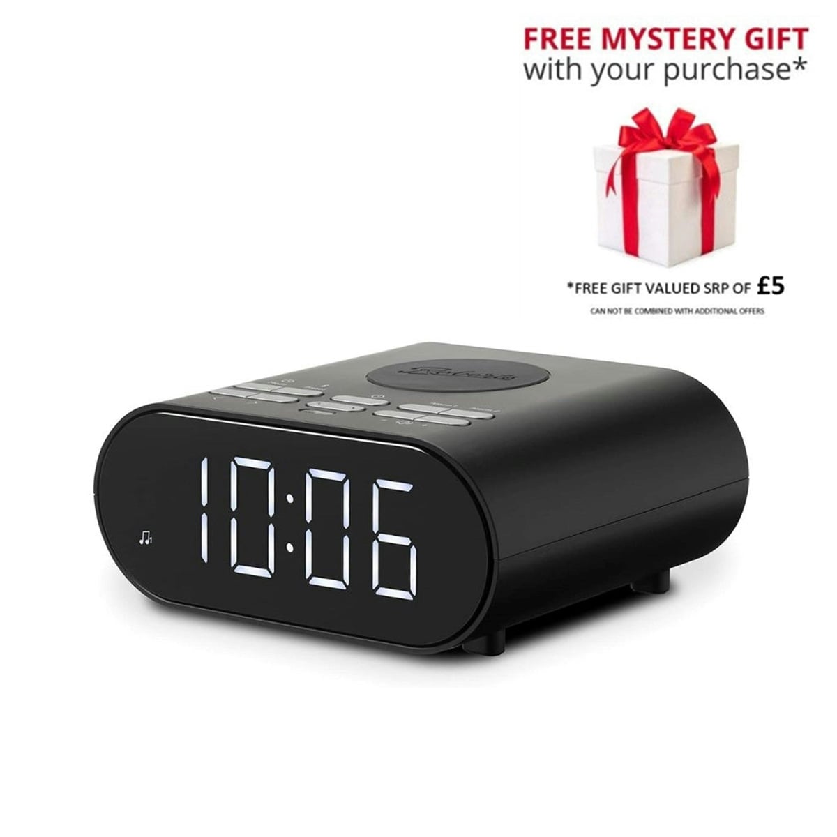 Roberts Light Ortus Charge Fm Rds Alarm Clock Radio - Free Gift Rrp £5!