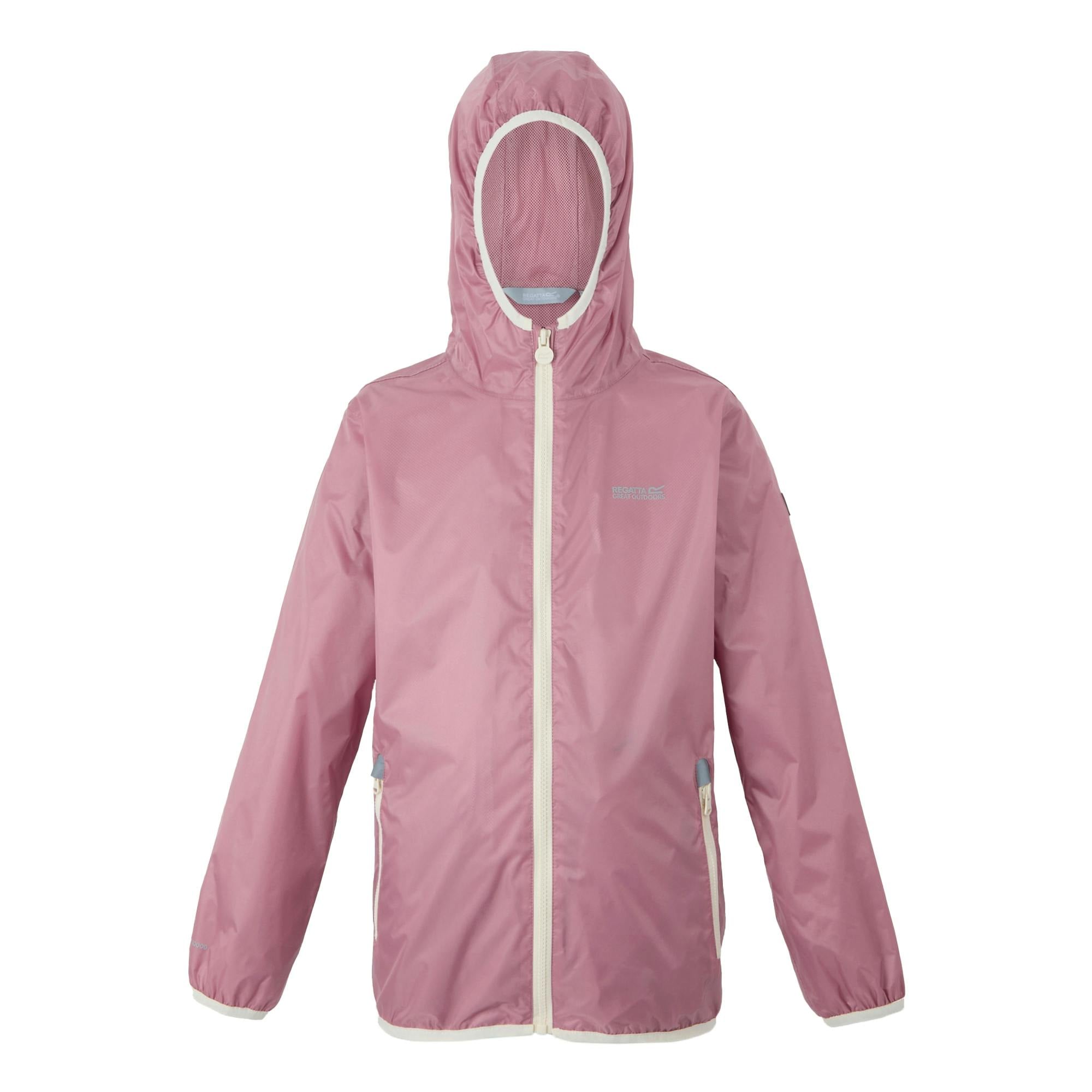 Regatta (13 Years, Lilas/Light Vanilla) Great Outdoors Childrens/Kids Lever Ii Packaway Rain Jacket - Image 2