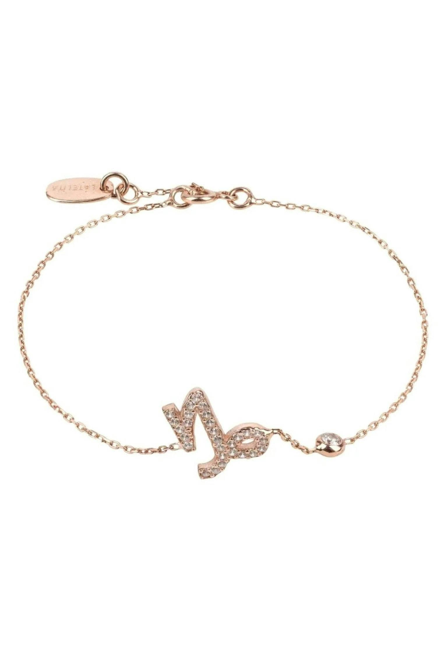 Latelita White/Silver/Gold Zodiac Horoscope Star Sign Bracelet Capricorn - Rose - One Size
