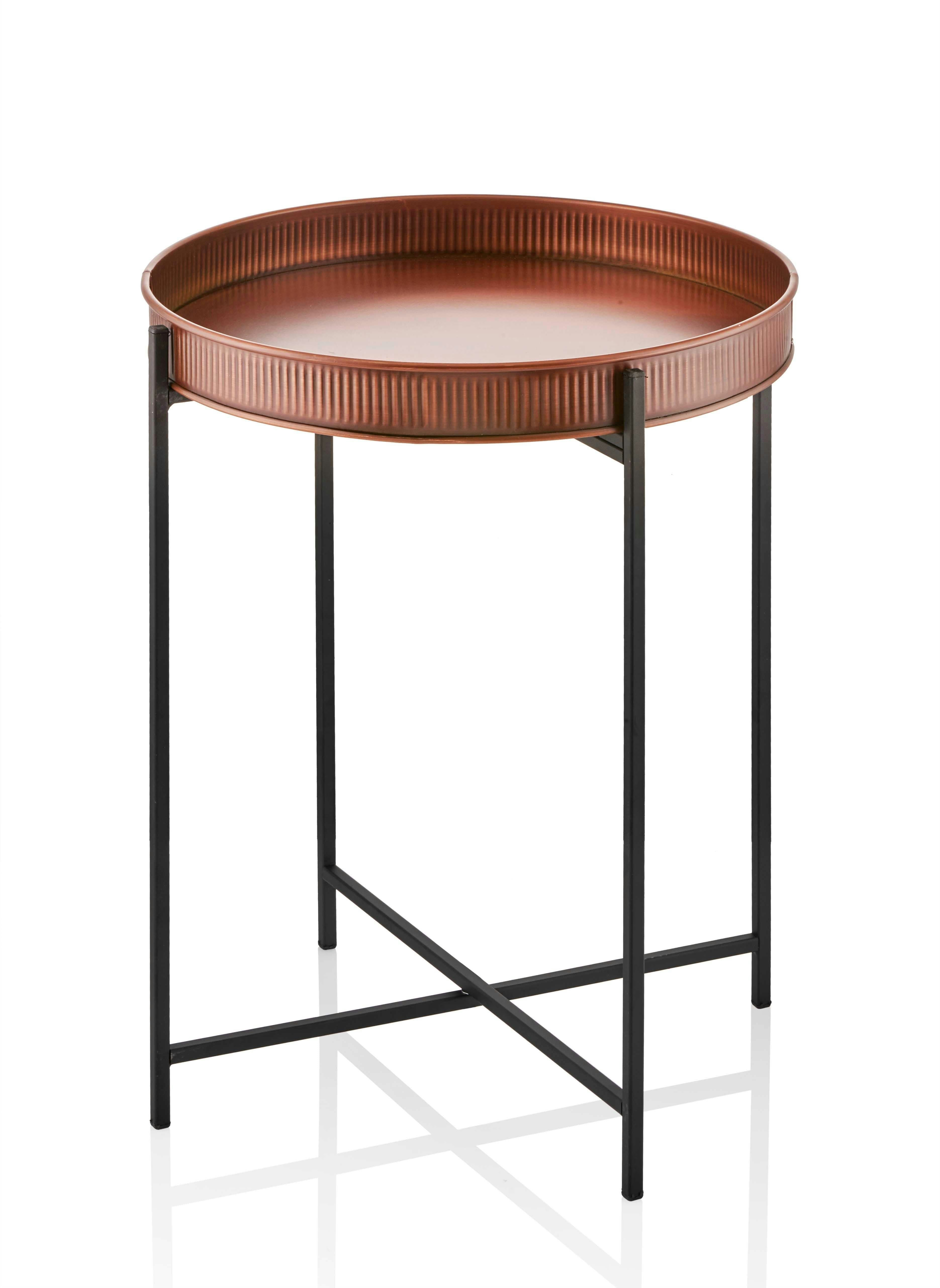 Rackhams Copper Round Side Table 41Cm