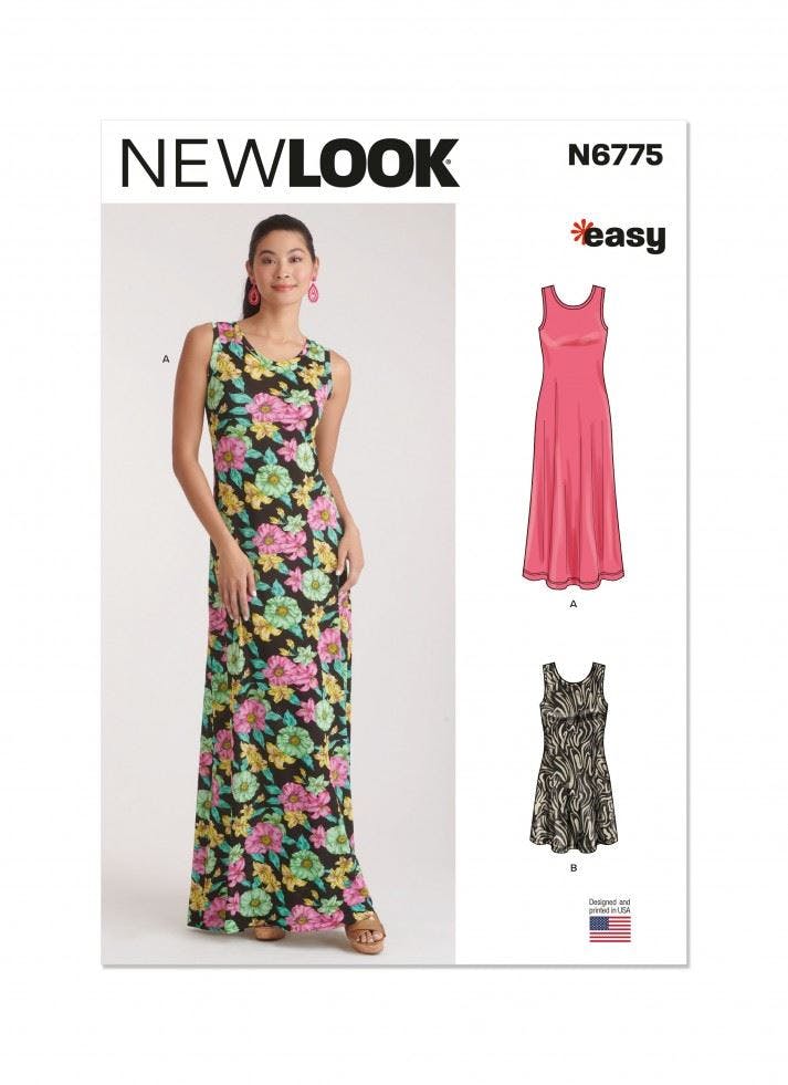 New Look Women's Sewing Pattern 6775, Dresses For A (Xxs-Xs-S-M-L-Xl-Xxl) - Easy - A (Xxs-Xs-S-M-L-Xl-Xxl)