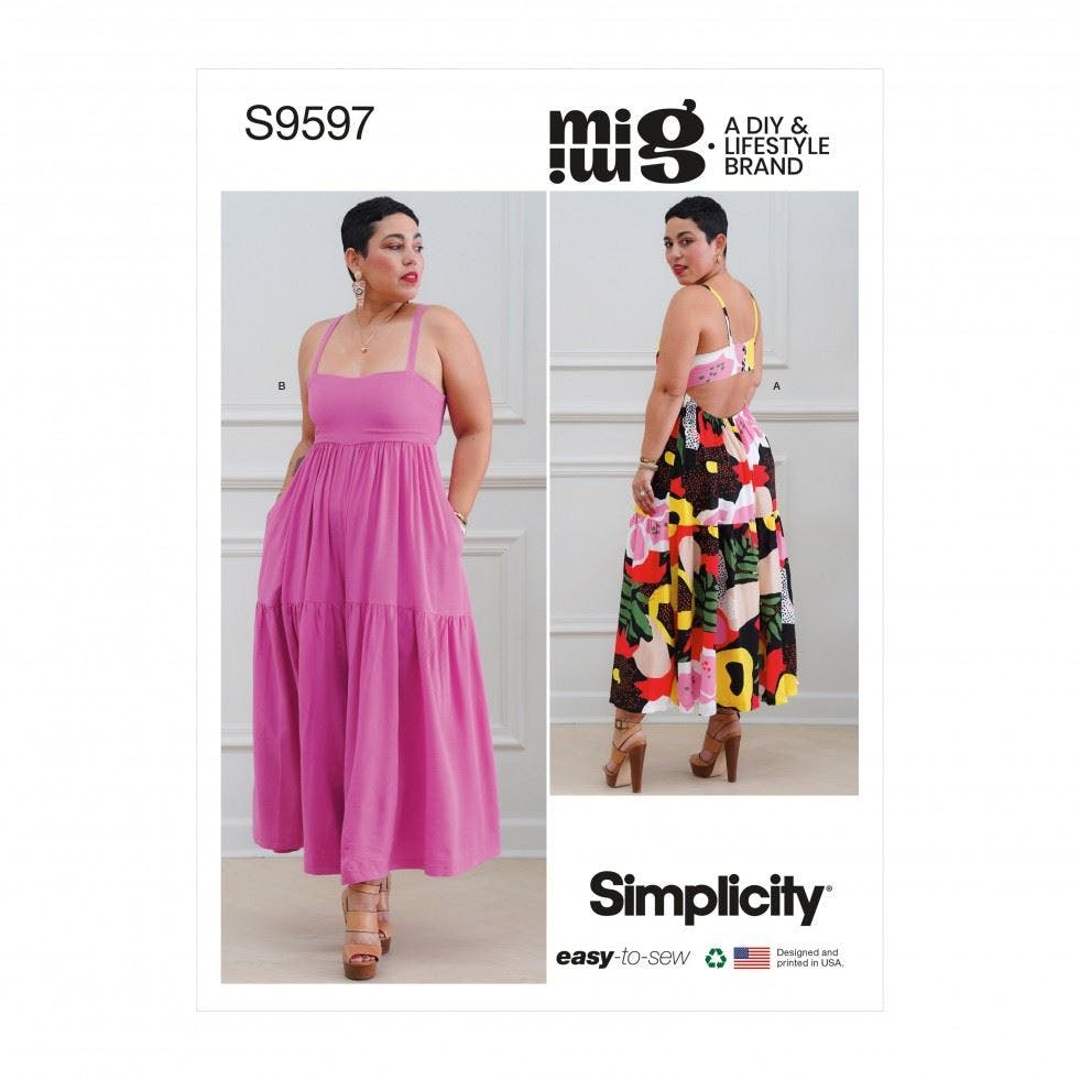 Simplicity Women's Sewing Pattern 9597, Dresses, Jumpsuits For H5 (6-8-10-12-14) - Easy - H5 (6-8-10-12-14)