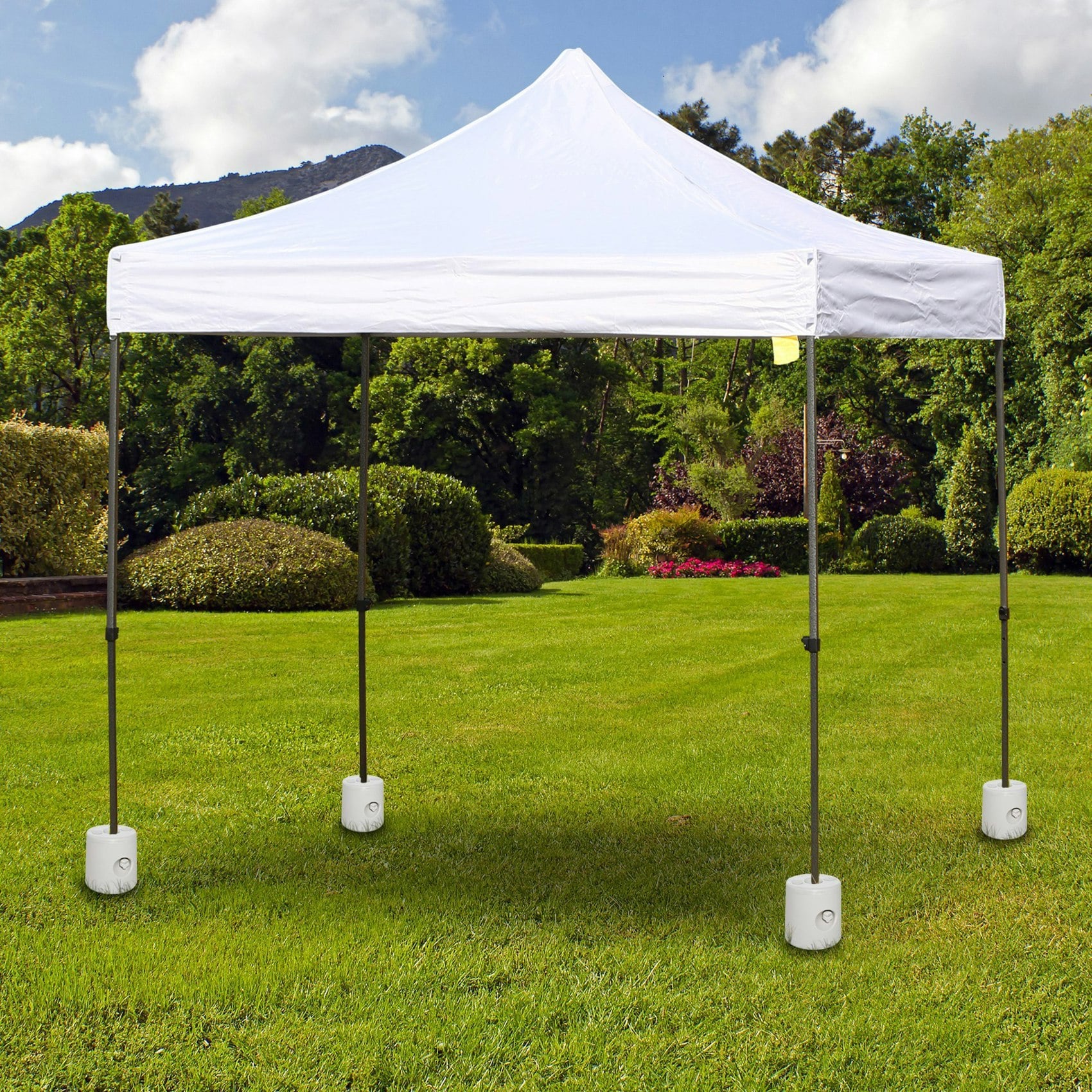 Rackhams White Tent Weight Base 4Pcs Gazebo Foot Leg Anchor Weights Marquee - Pe Plastic - 24X24x25 Cm