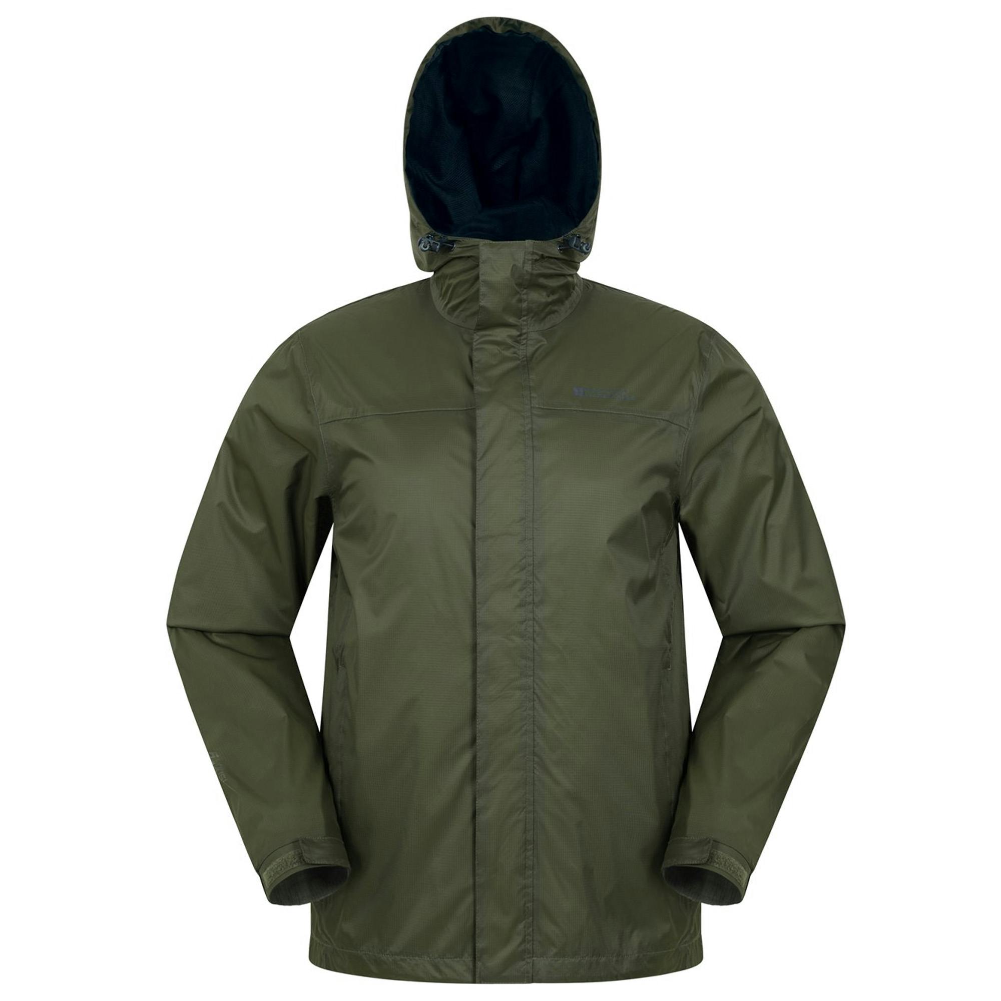Mountain Warehouse Men's Green Torrent Waterproof Jacket - Khaki - 3XL - Khaki - 100% Nylon