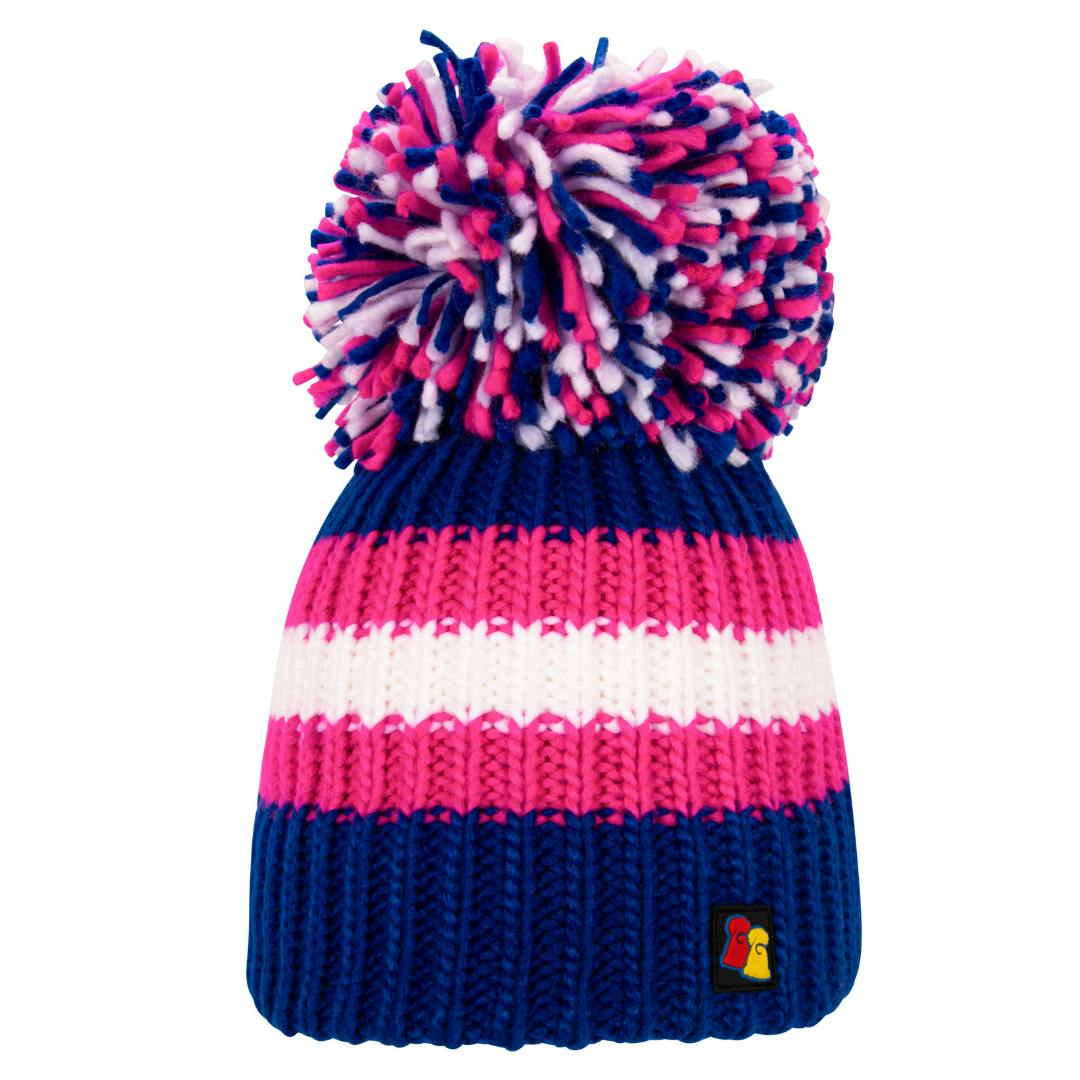 Big Bobble Hats Unisex Blue/Pink/White Marshmallow Sandwich