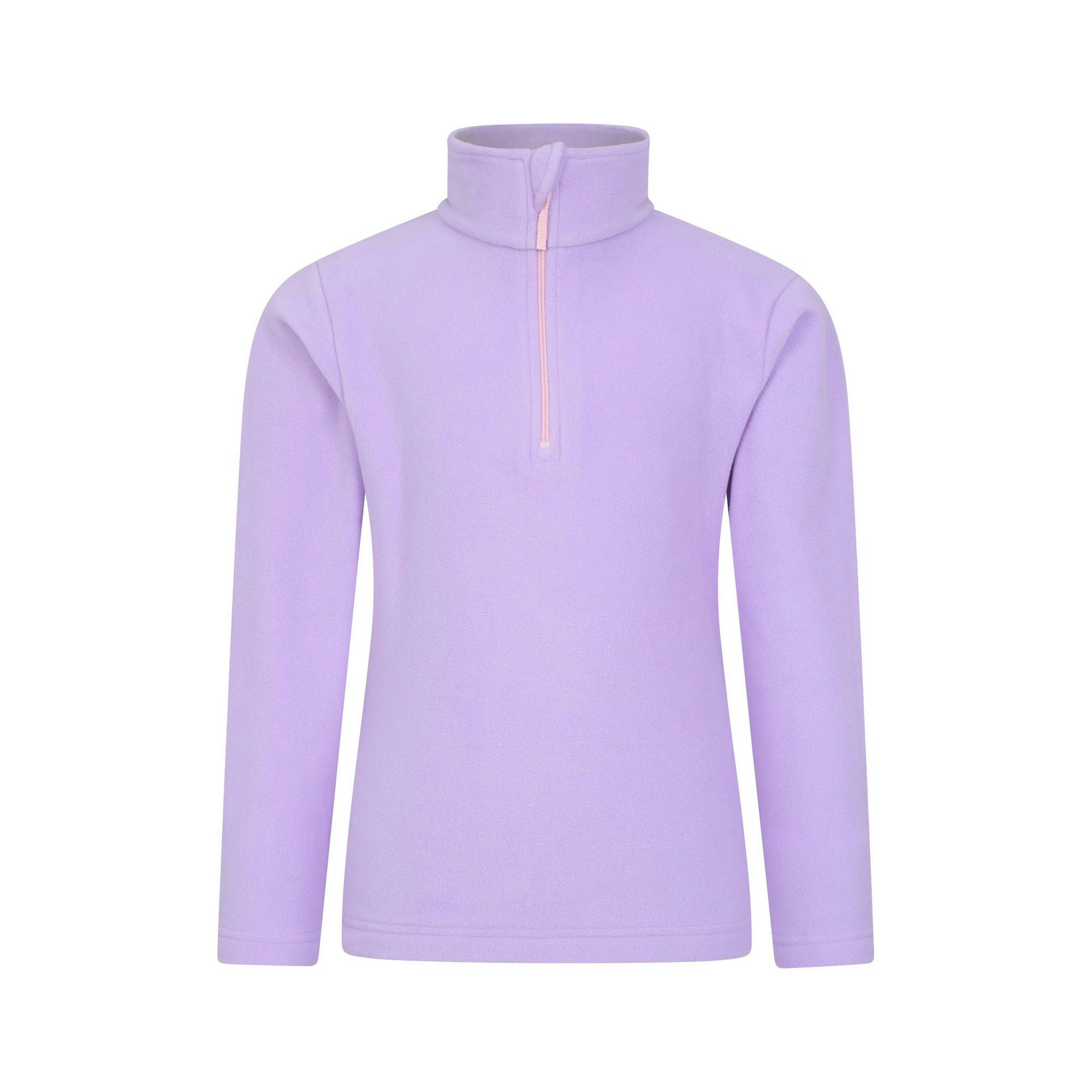 Mountain Warehouse Lilac Childrens/Kids Camber Ii Half Zip Fleece Jacket - 5-6 Years - 100% Polyester