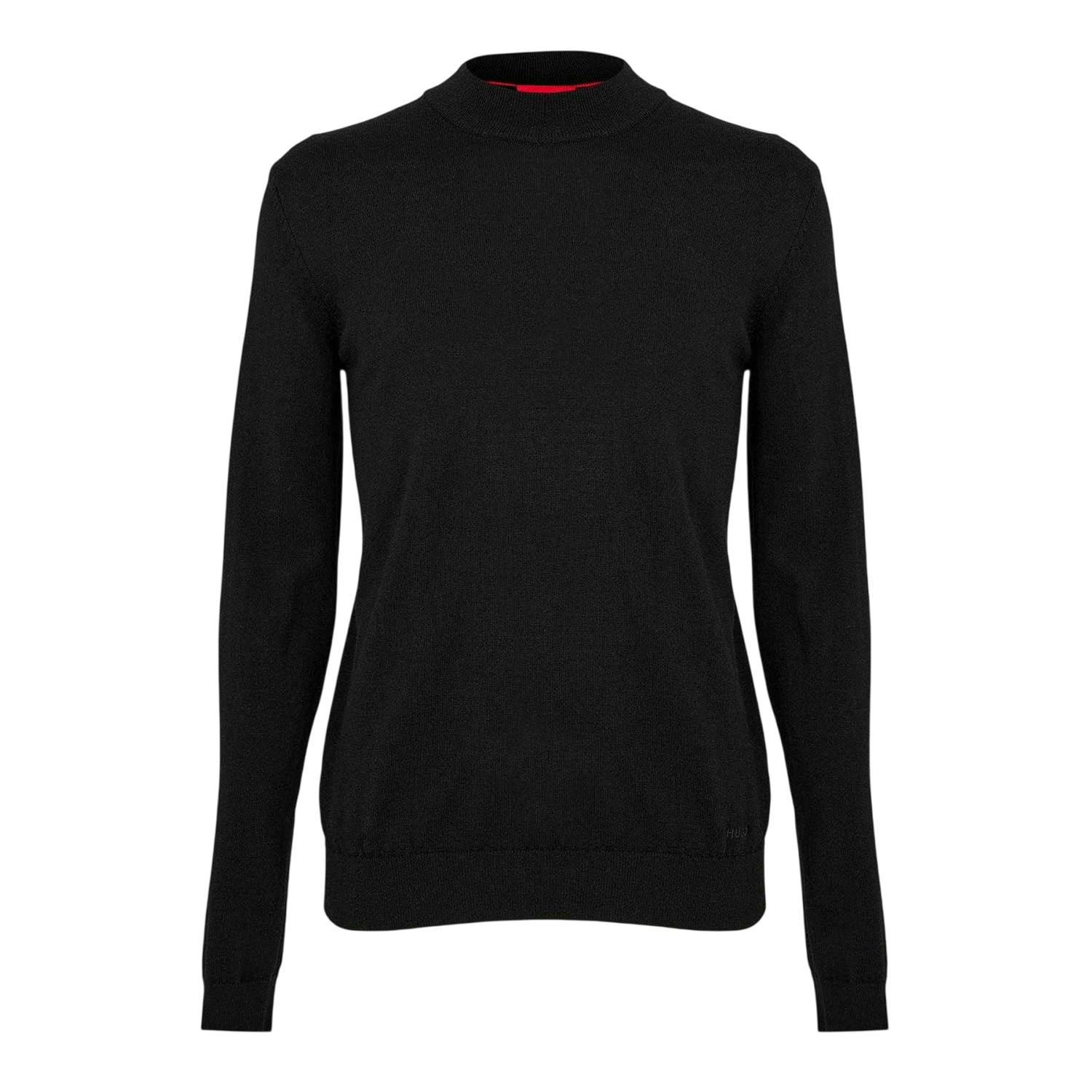 Hugo Boss Men's Black San Matteo-M Knitted Sweatshirt - M - 60% Wool/38% Cotton/2% Elastane