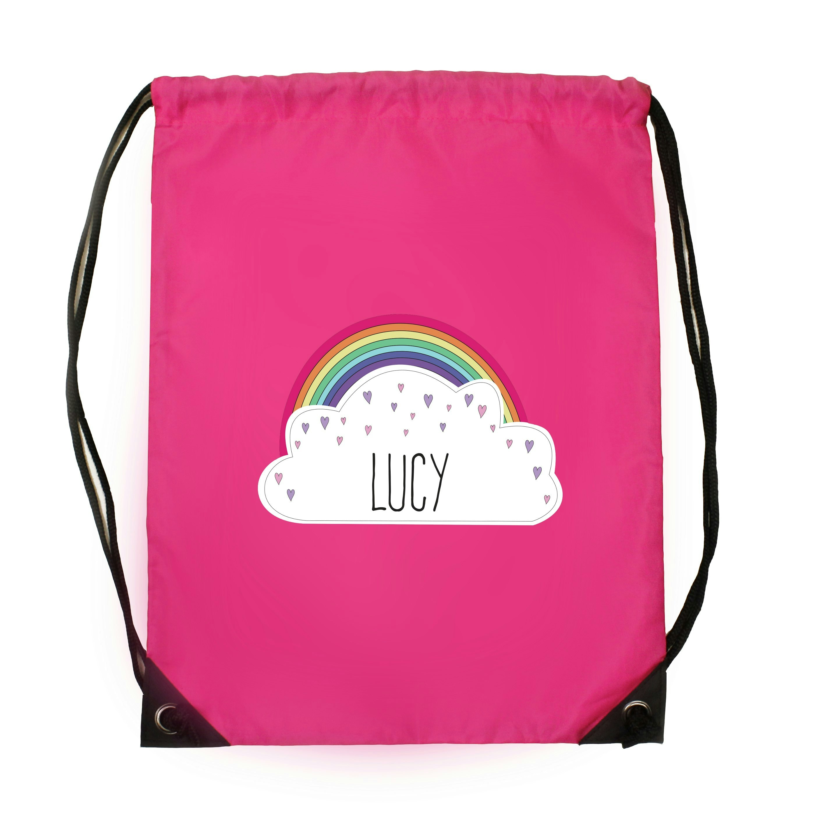 Personalised Memento Company Pink Personalised Rainbow Kit Bag