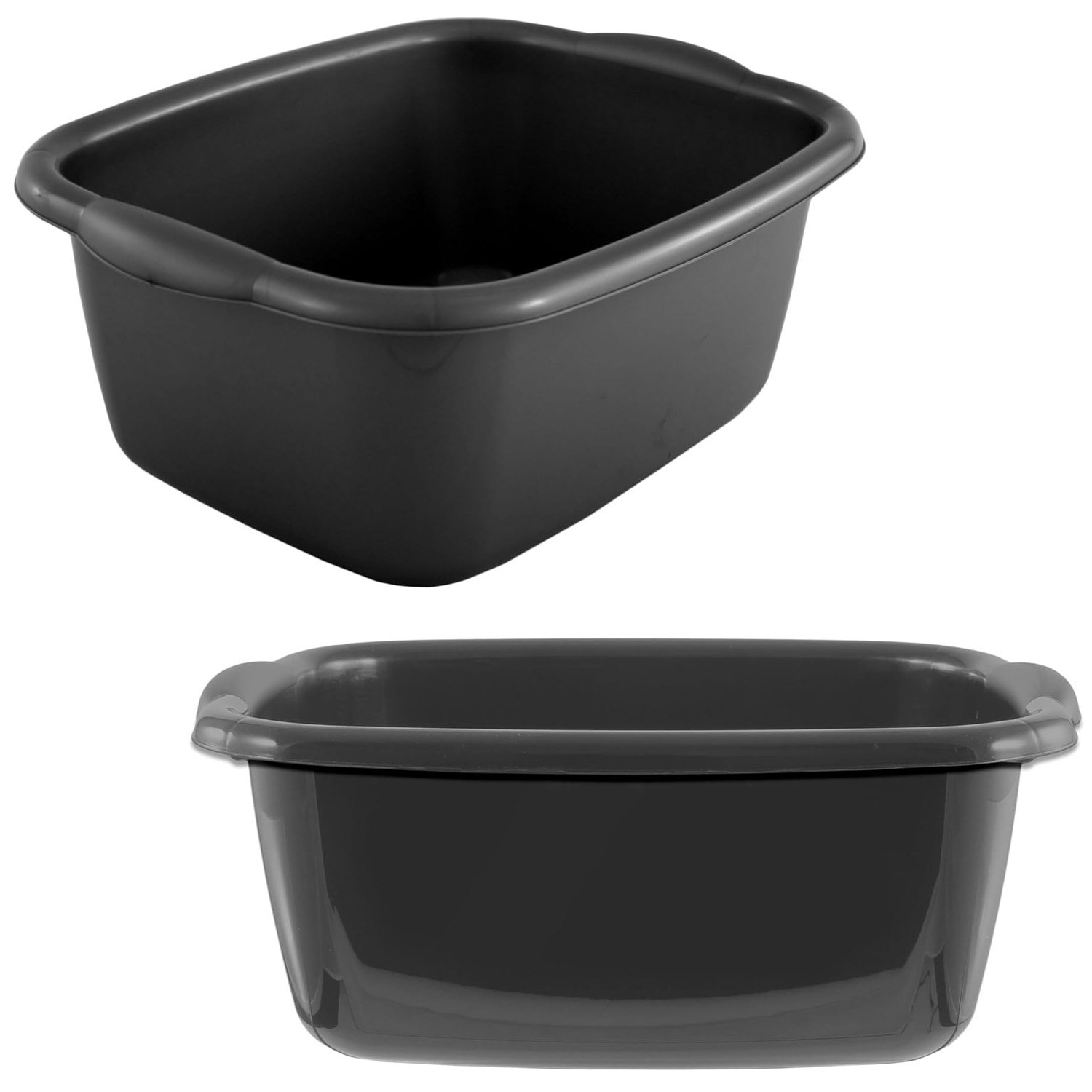 Storm Trading Group Black 9.5 Litre Rectangular Washing Up Bowl With Integrated Carry Handles - 1 X