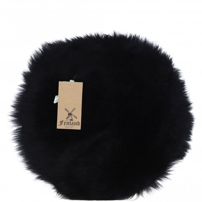 Rackhams Black Sheepskin Seat Pad