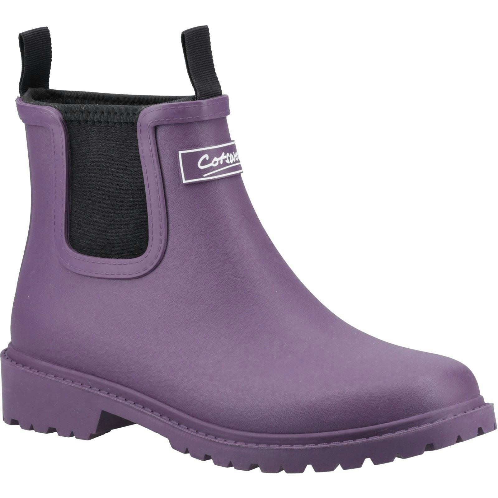 Cotswold Women's Purple Barton Synthetic Wellington Boots - Size 8