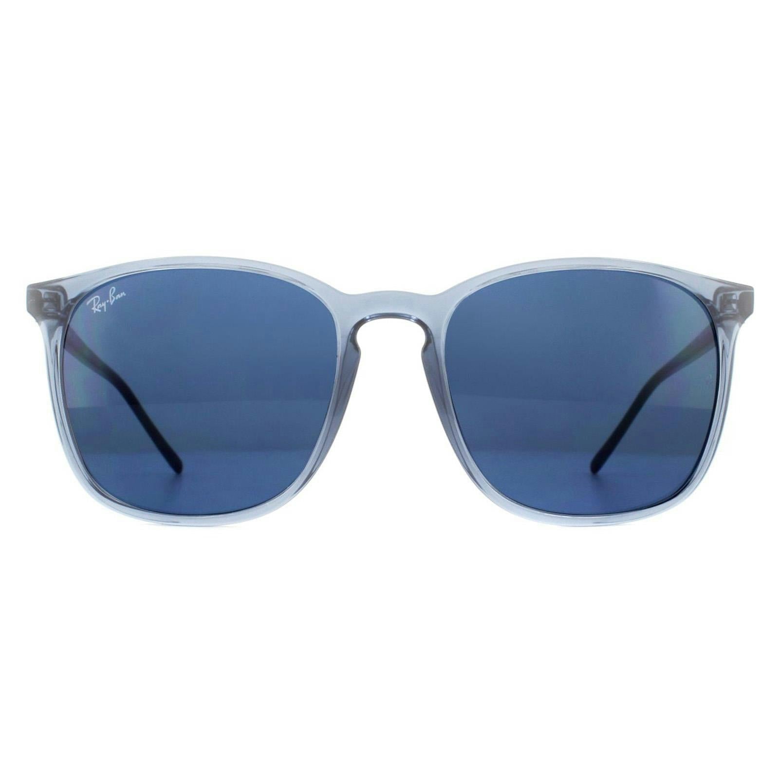 Ray-Ban Men's Blue Square Transparrent Gradient Rb4387 Sunglasses - Image 11