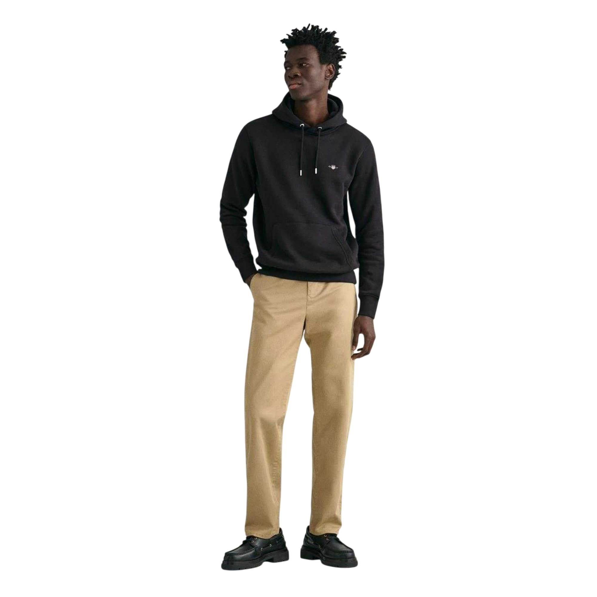 Gant Men's Dark Twill Slim Chinos - Khaki - 38R - Khaki - 100% Mixed