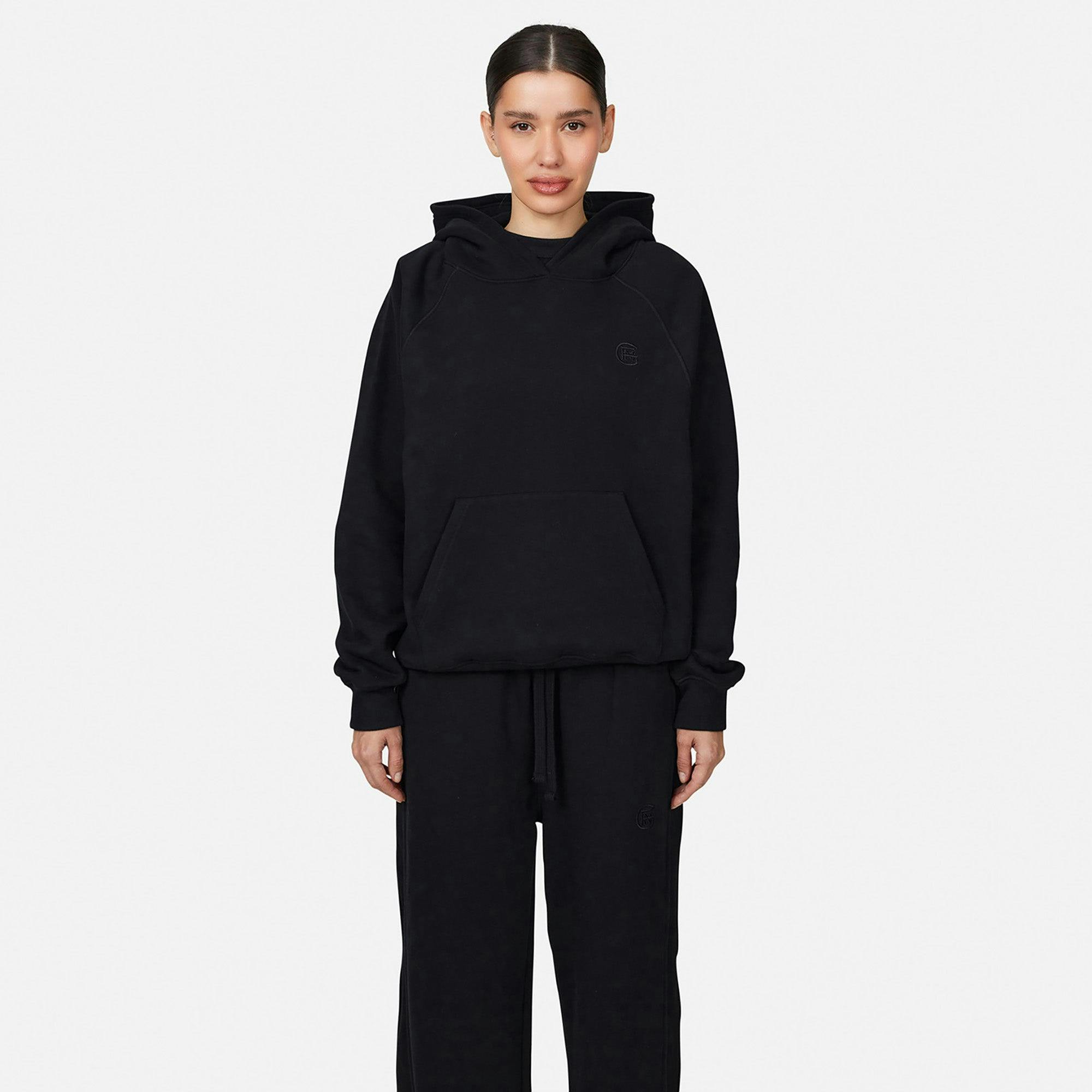 Good For Nothing Black Cropped Zip Hoodie - M