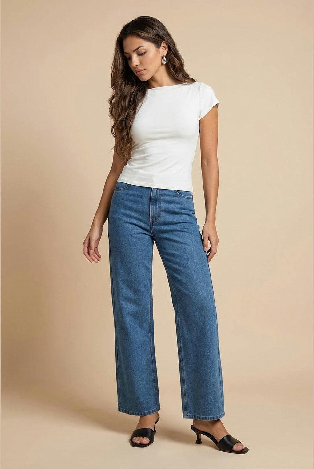 Urban Bliss Blue Straight Leg Jean Mid - 14