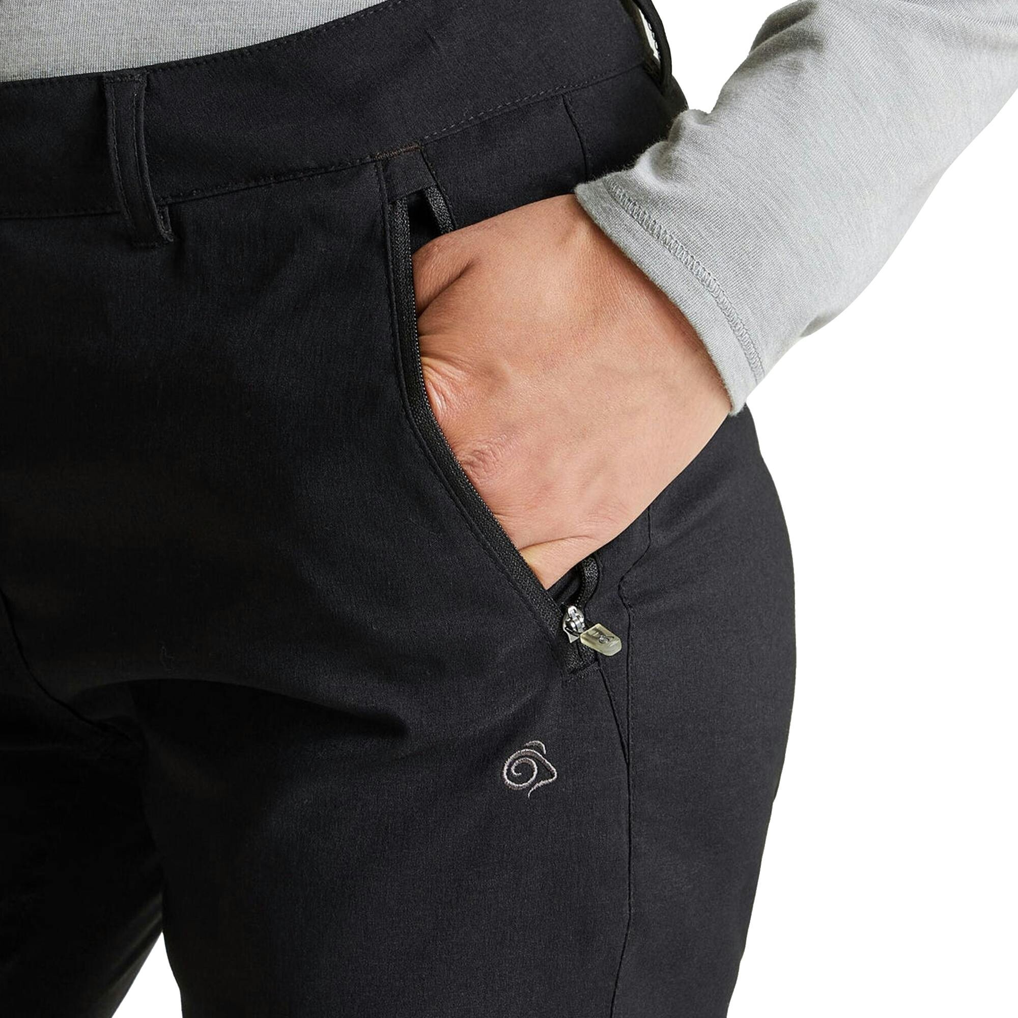Craghoppers Women's Black Kiwi Pro Stretch Trousers - 18 Uk R - 96% Polyamide/4% Elastane