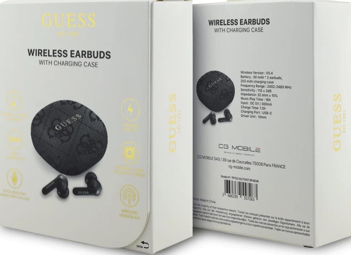 Guess Black 4G Classic Metal Logo Tws Enc Earphones - Gutwst3p4egk