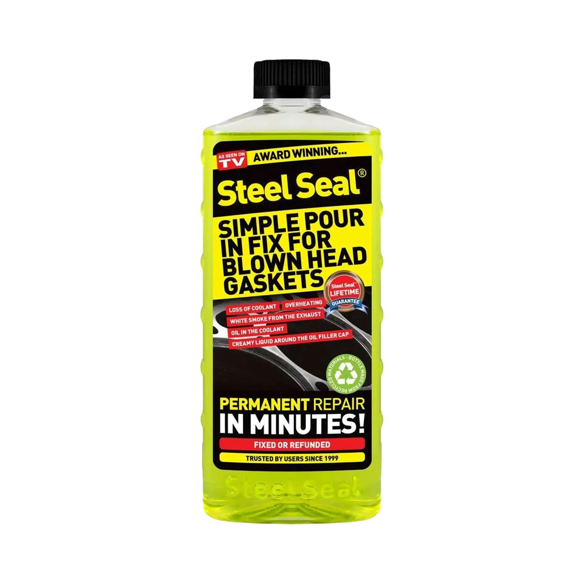 White Steel Seal Blown Head Gasket Fix Permanent Repair Solution Car Engine Sealer