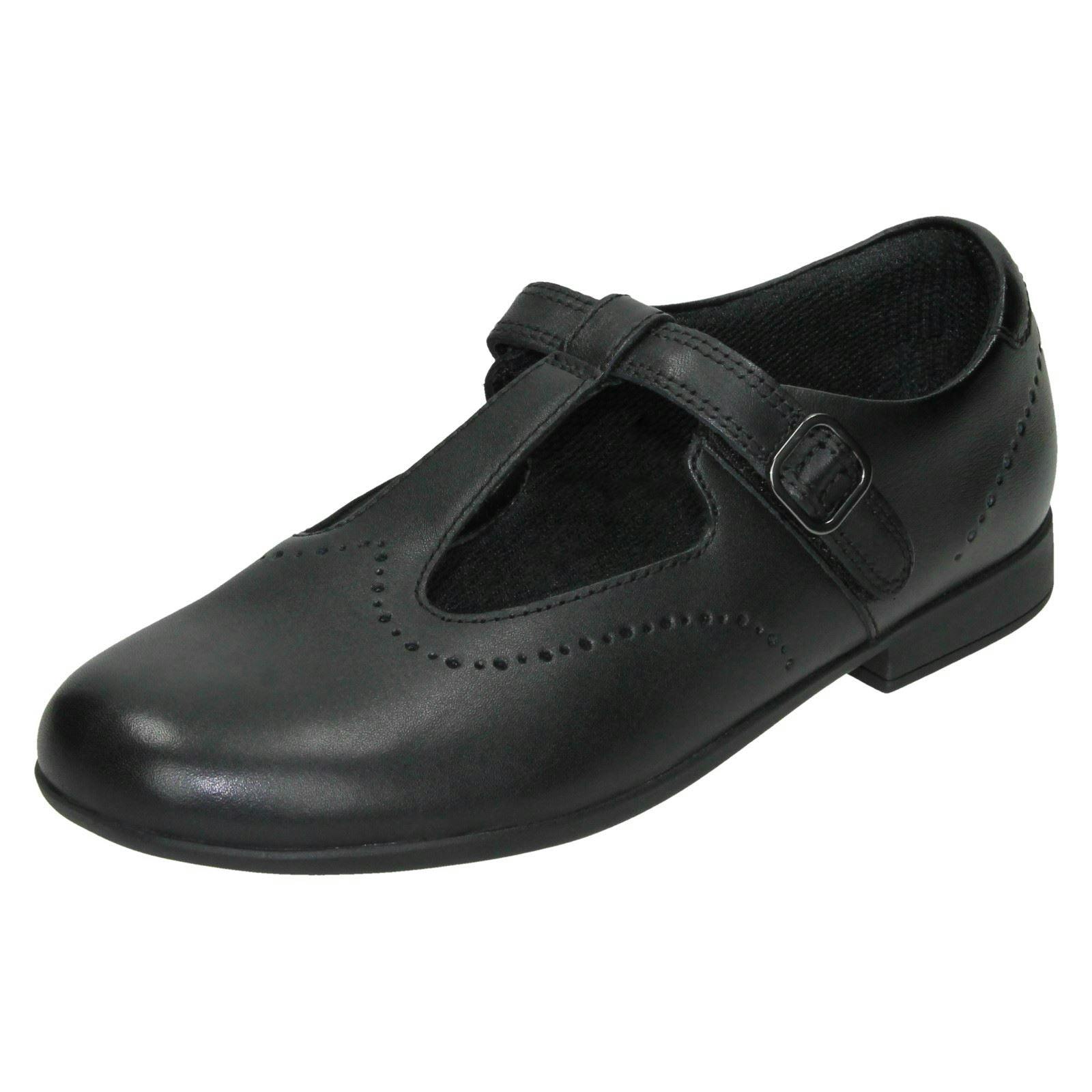 Clarks Girls Black Formal/School Shoes Scala Seek - Leather - Uk 10.5 Child - F