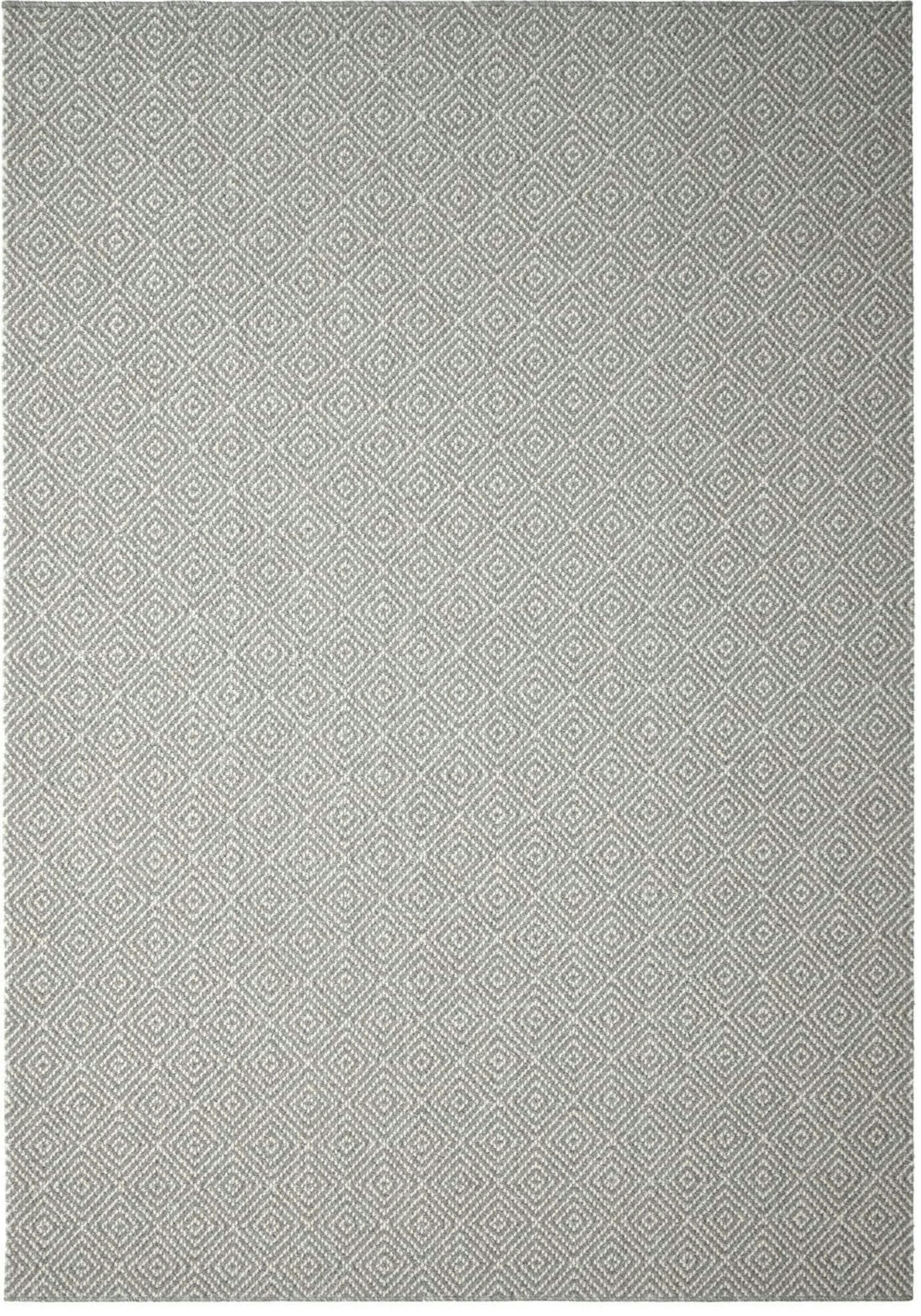 The Rugs Grey Washable Designer Mat Diamond | 132 - 57X90 Cm