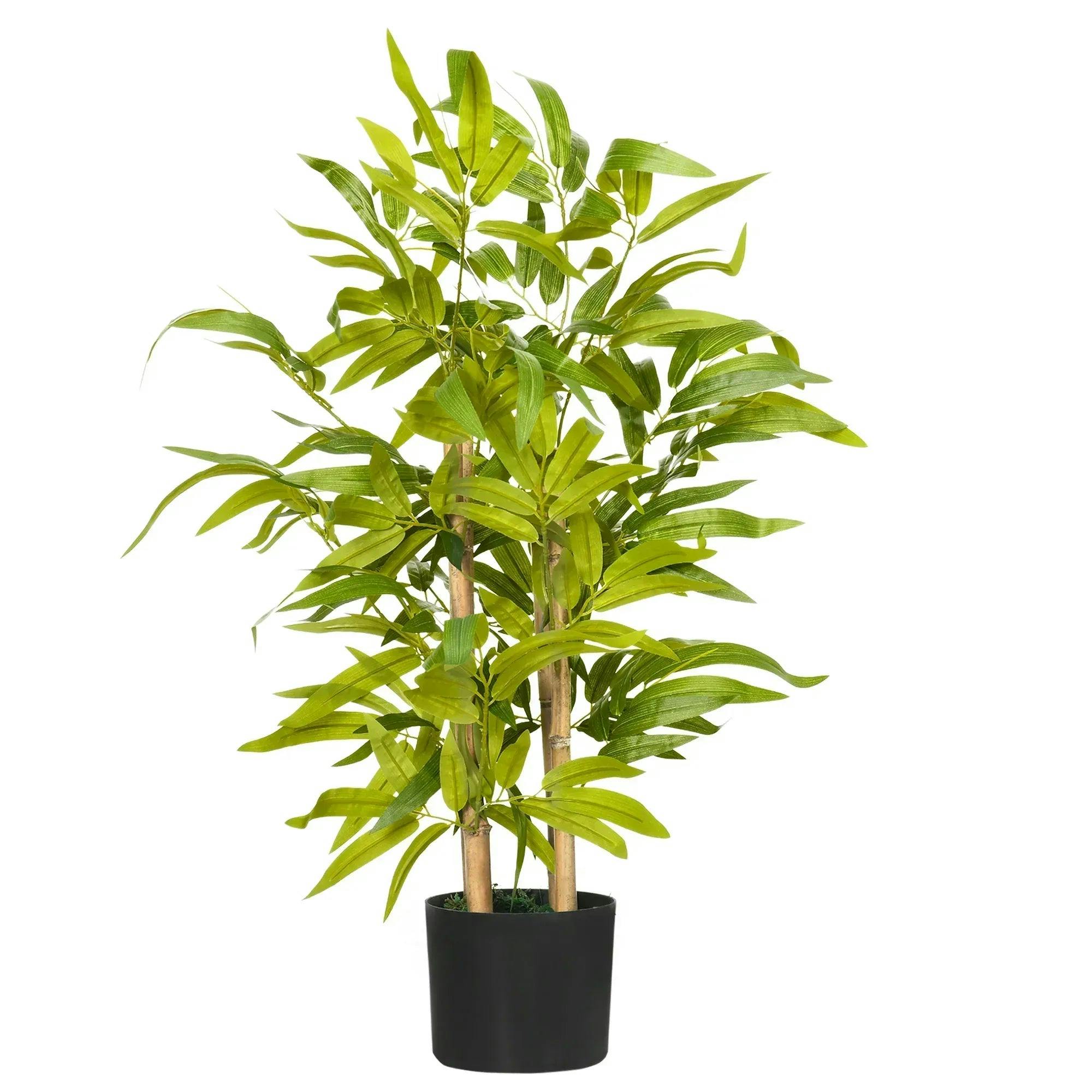 Homcom Unisex Green Decorative Artificial Plants Bamboo For Indoor Outdoor Desk Potted In - Image 7