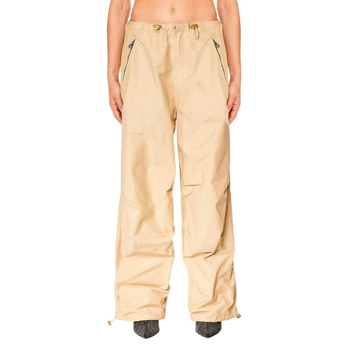 Diesel Women's P-Diamanda Cargo Trousers - Natural - Natural - S - 69% Cotton/31% Polyamide