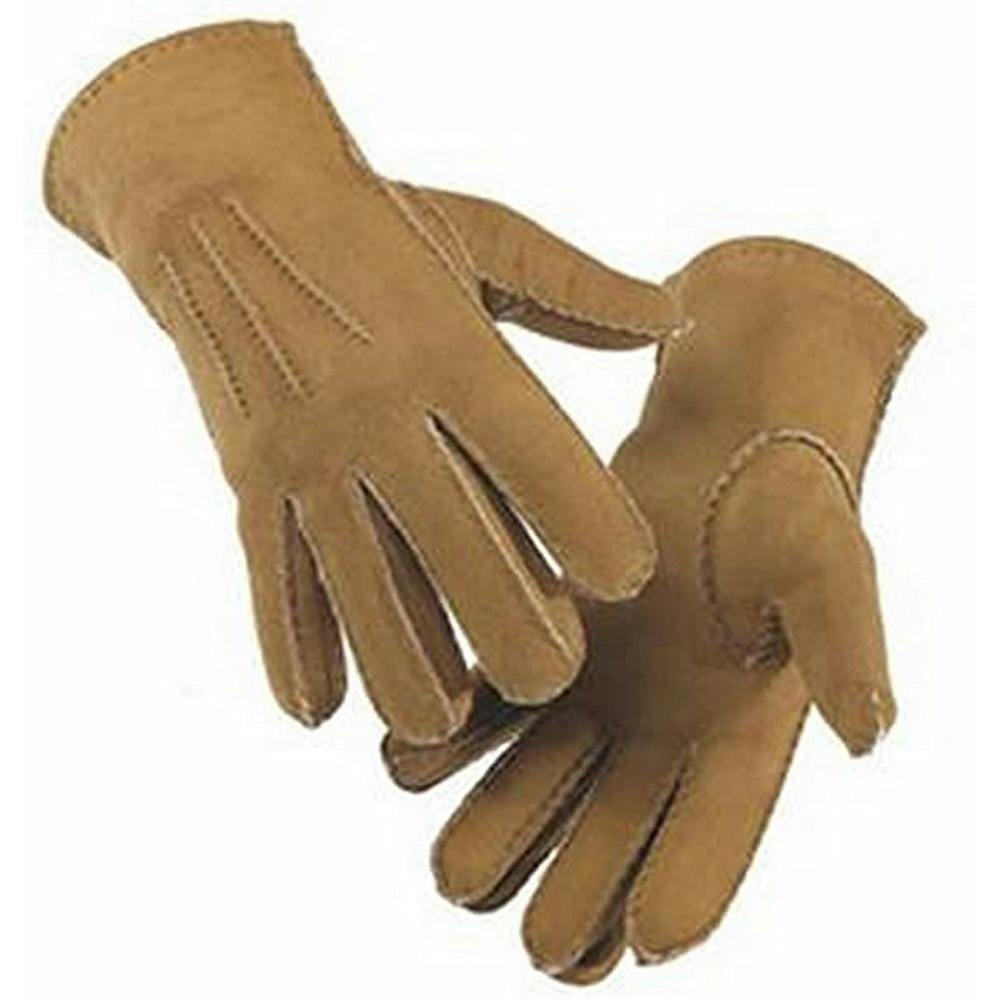 Eastern Counties Leather Women's 3 Point Stitch Detail Sheepskin Gloves - Camel - L - Camel - 100% Sheepskin