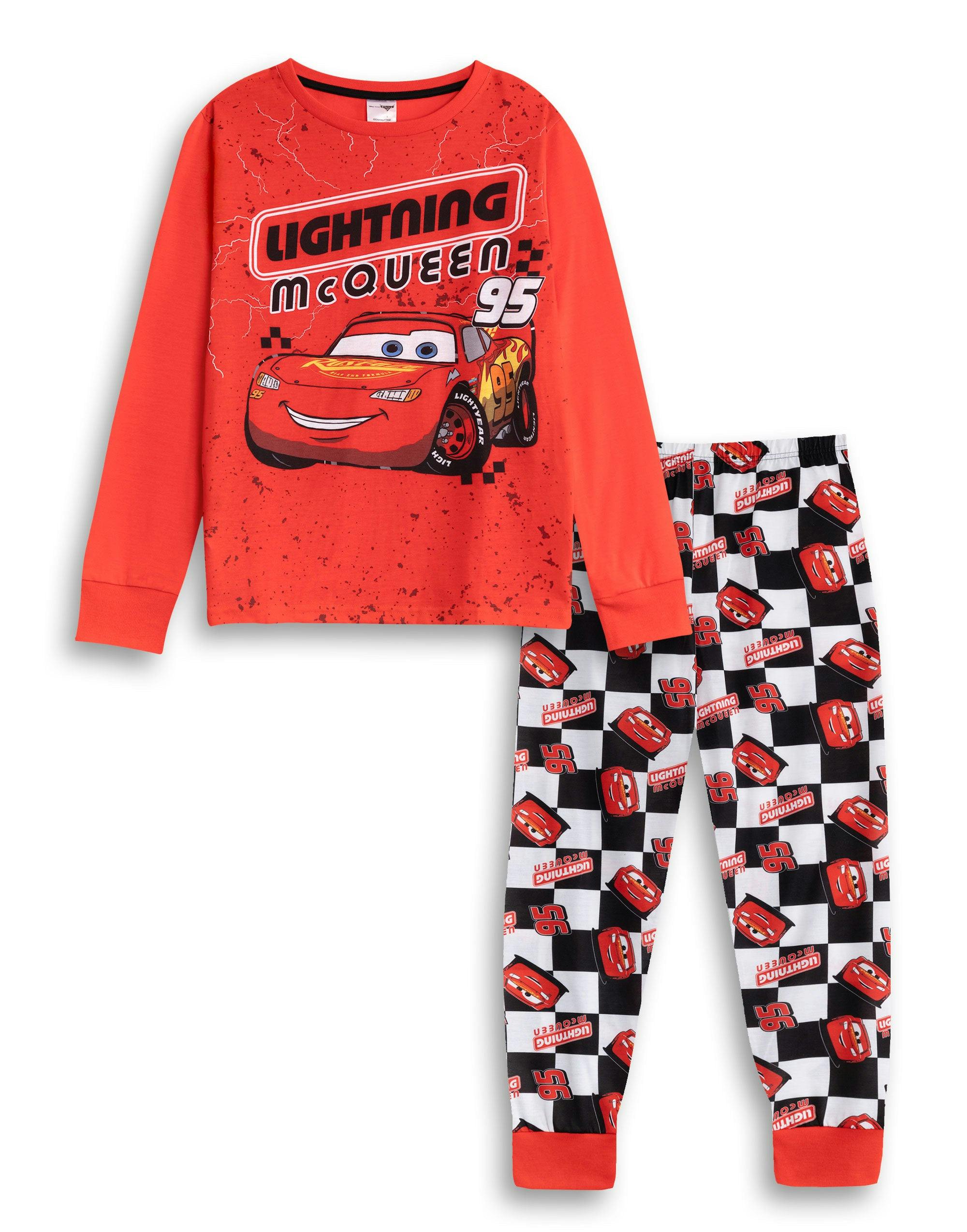 Vanilla Underground Boys Red Disney Cars Long Sleeve Long Leg Pyjama Set - 9-10 Years