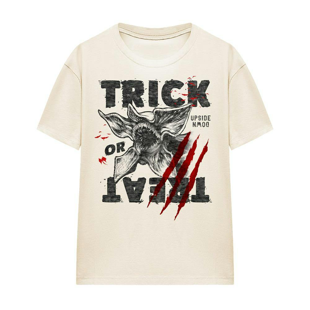 Stranger Things Women's Trick Or Treat Demogorgon T-Shirt - Natural - M - Natural
