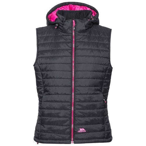 Trespass Women's Hooded Padded Gilet Aretha Black Size 14 - Image 4