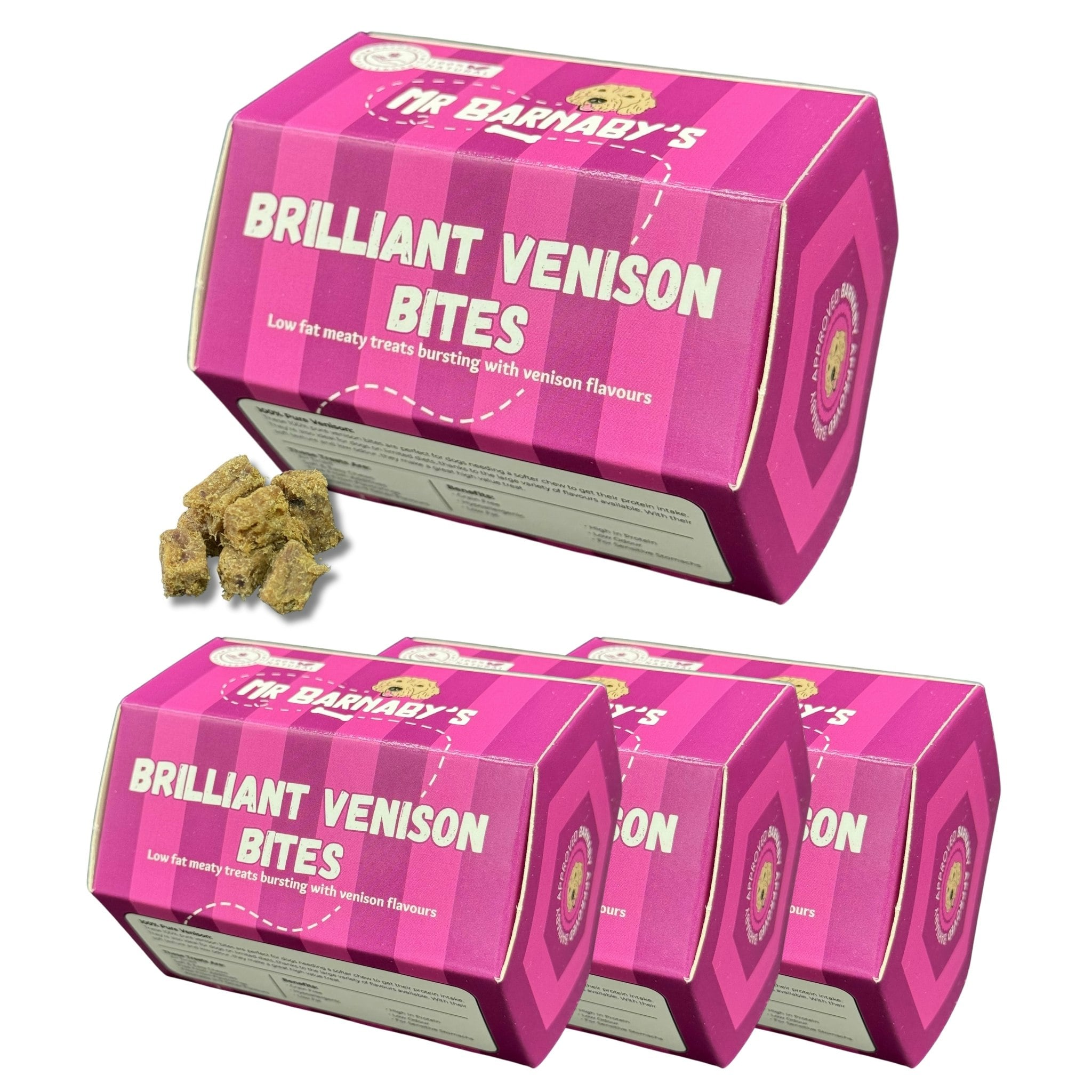 Mr Barnaby’s Grain Mr Barnaby's Brilliant Venison Bites Dog Treats (Pack Of 4) - Pack Of 4 - 4