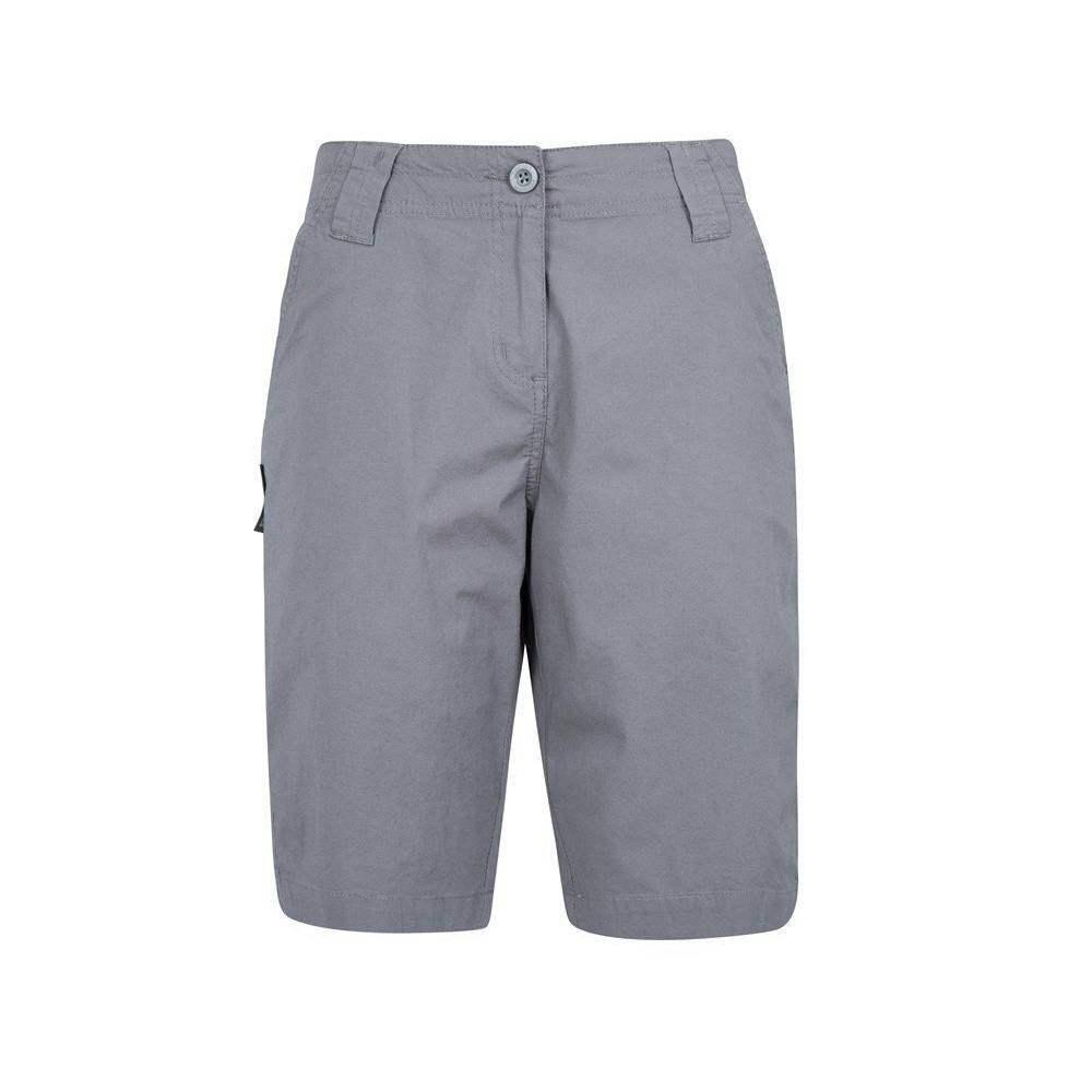 Mountain Warehouse Women's Grey Coast Stretch Shorts - 16 Uk - 97% Cotton/3% Elastane