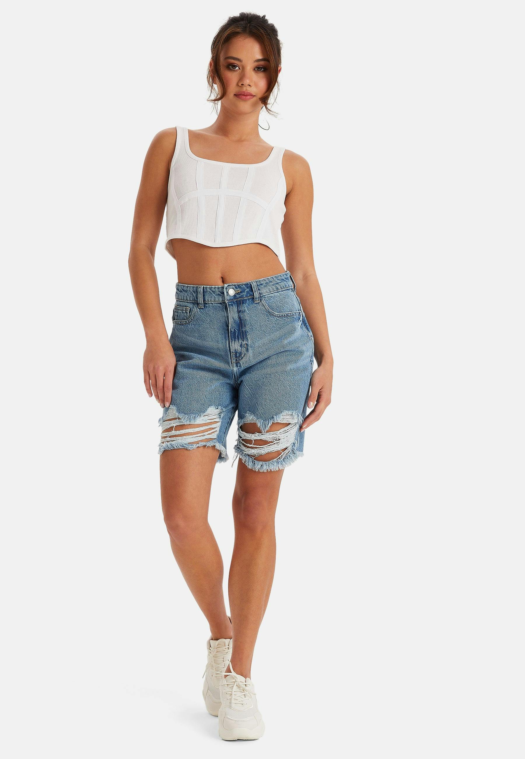 Urban Bliss Chief Ripped Bermuda Shorts - 8