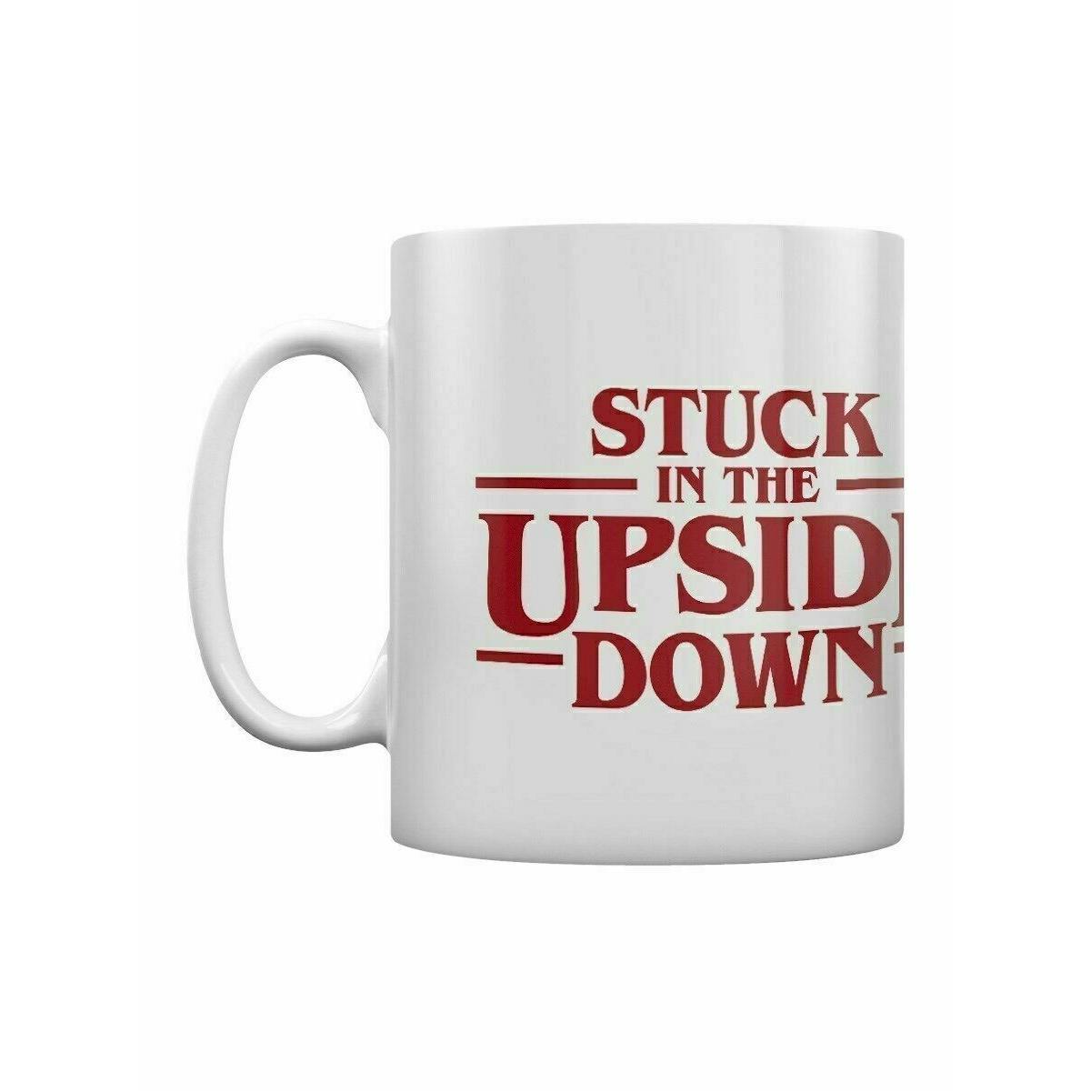 Stranger Things White/Burgundy Stuck In The Upside Down Mug - One Size