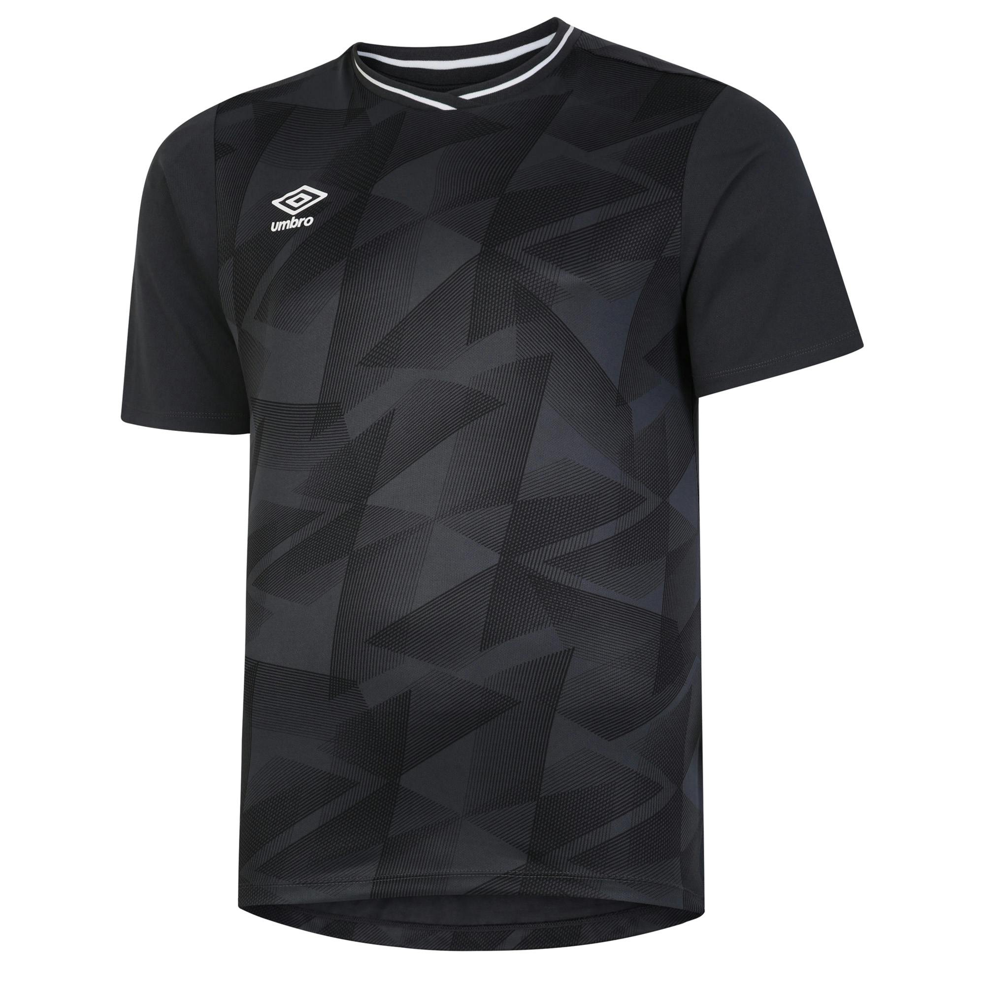 Umbro Black Kids Triassic Short-Sleeved Jersey - /Carbon - 13 Years - /Carbon - 100% Polyester