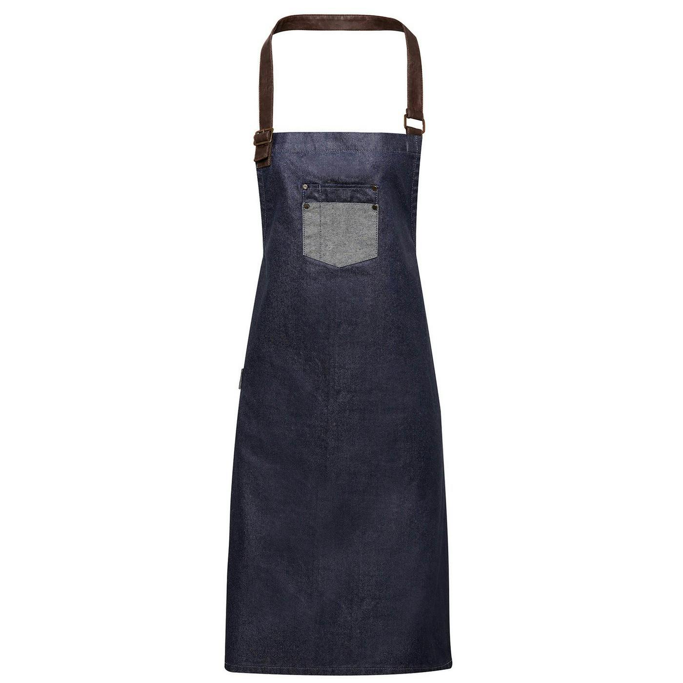(One Size, Indigo Denim) Premier Division Bibbed Apron - Image 2