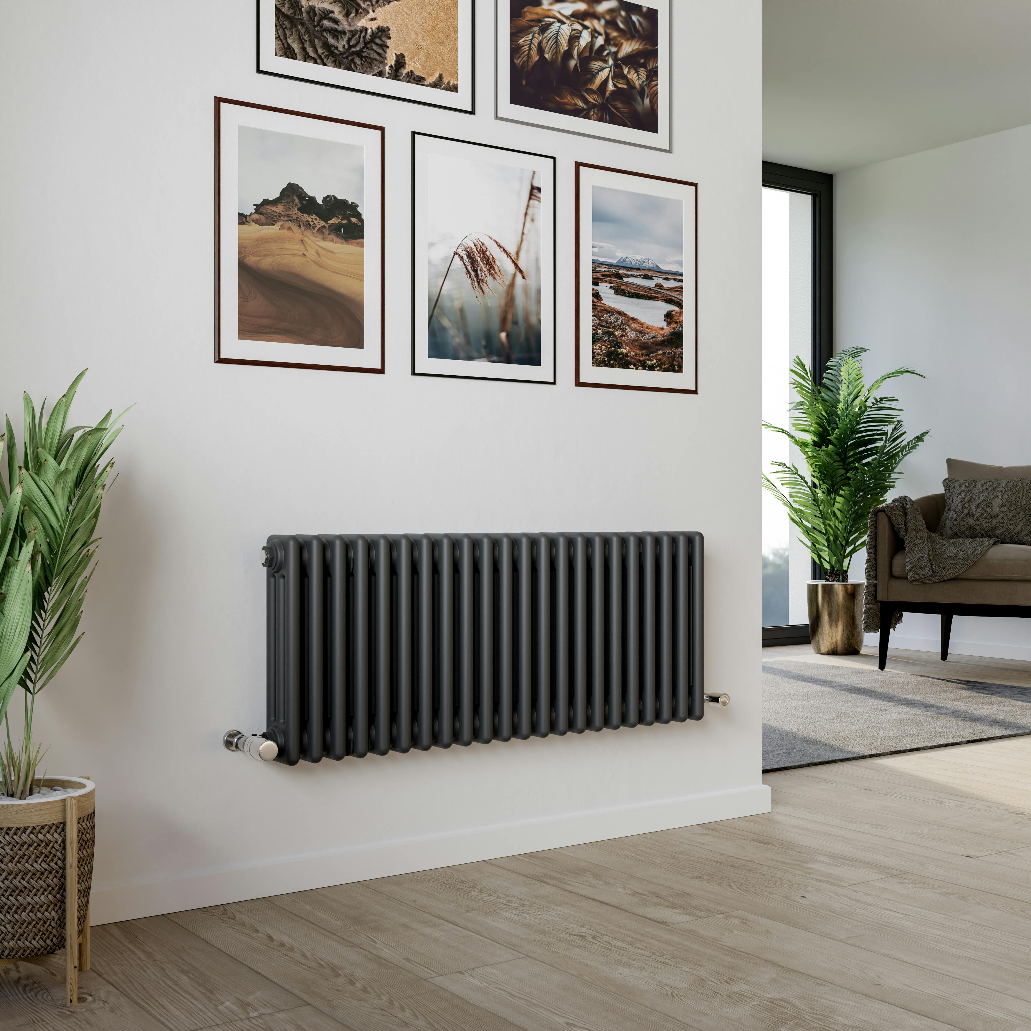 Agadon Anthracite Kylo 3 Column Traditional Radiator - 400 X 1010